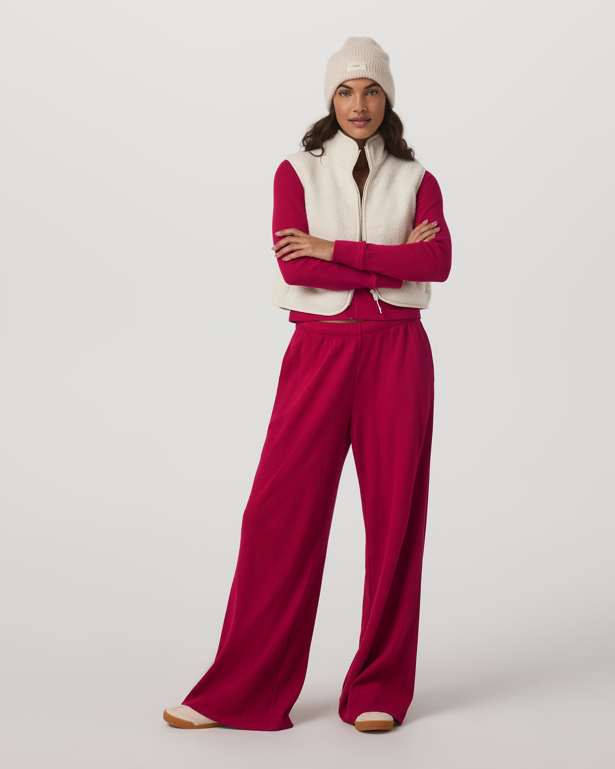 Waffle Full Zip Hoodie Women's Strawberry Hoodie - Vuori