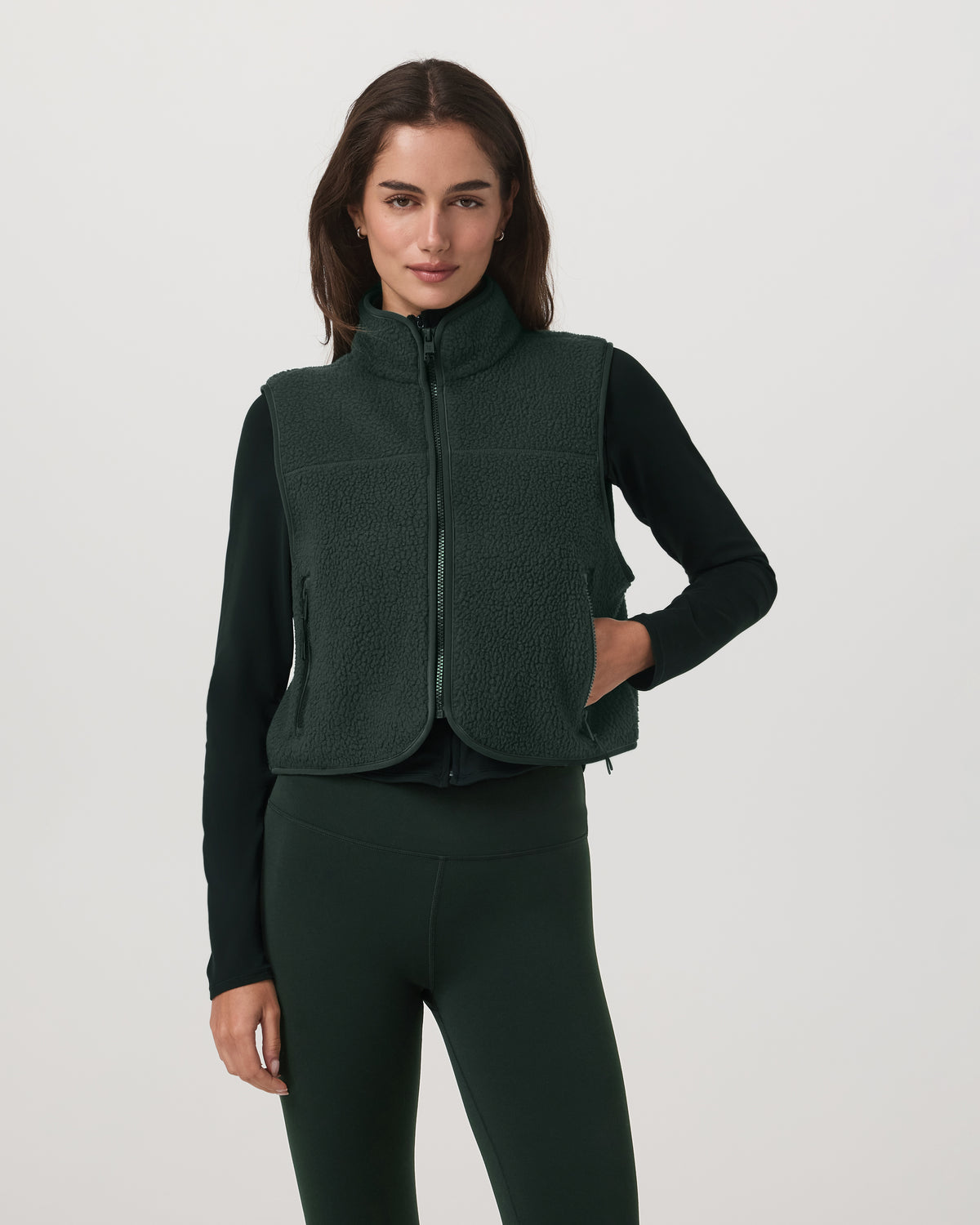 Alpine Vest Women's Evergreen Fleece Vest - Vuori