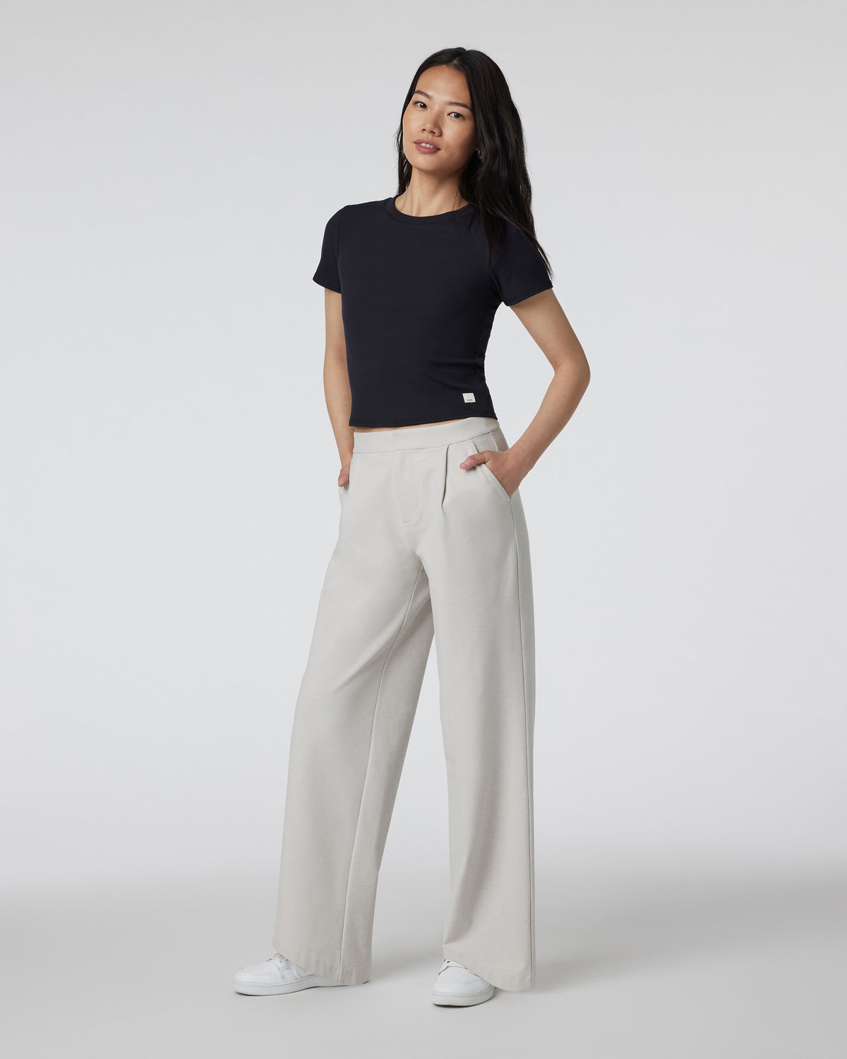 Elevation Trouser Ecru Heather High-Rise Pants - Vuori