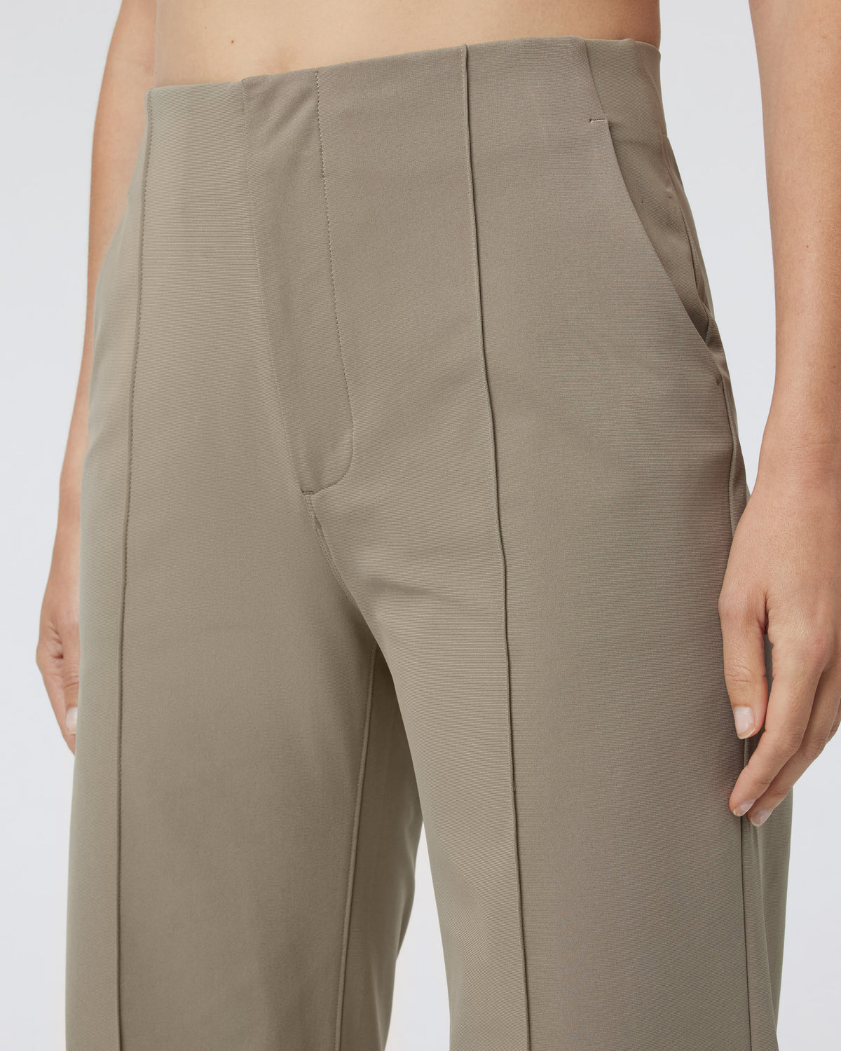 Womens Meta Wideleg Taupe Tailored Pants - Vuori