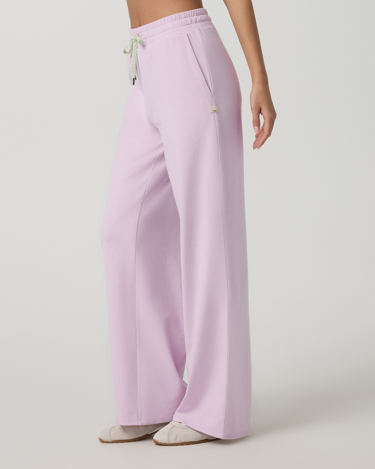 Halo Essential Wideleg Women's Lilac Breeze Heather Pants - Vuori