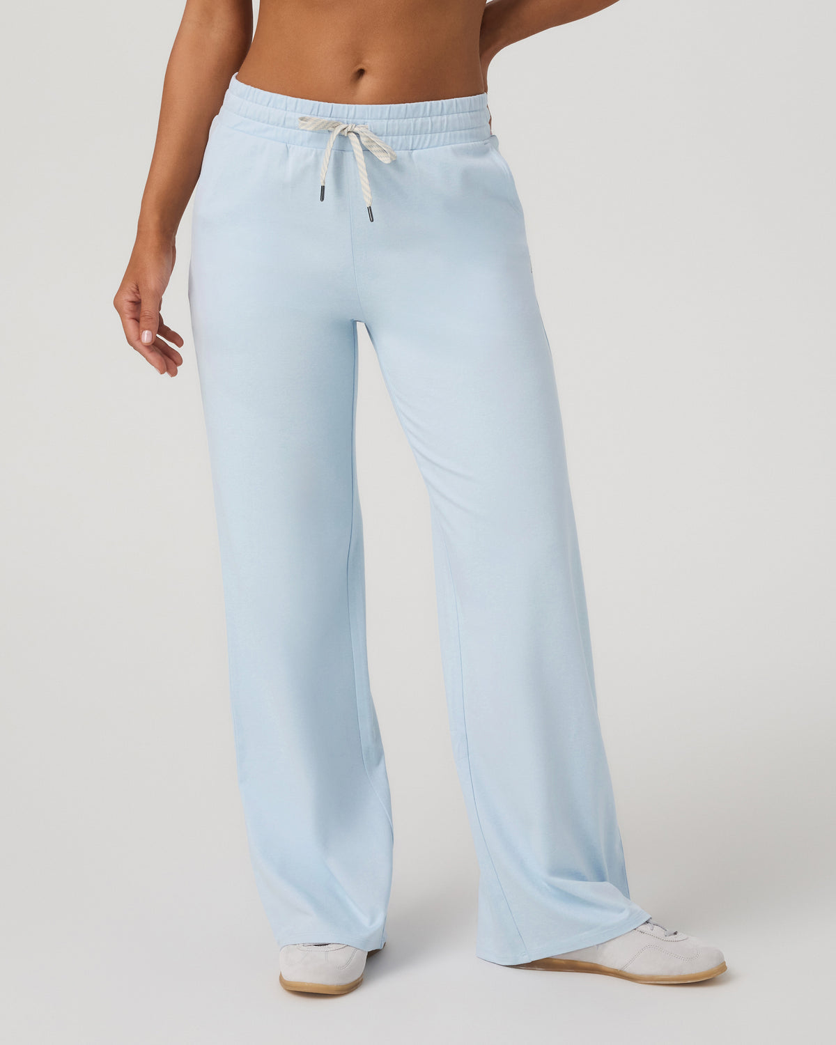 Halo Essential Wideleg Women's Soft Sky Heather Pants - Vuori