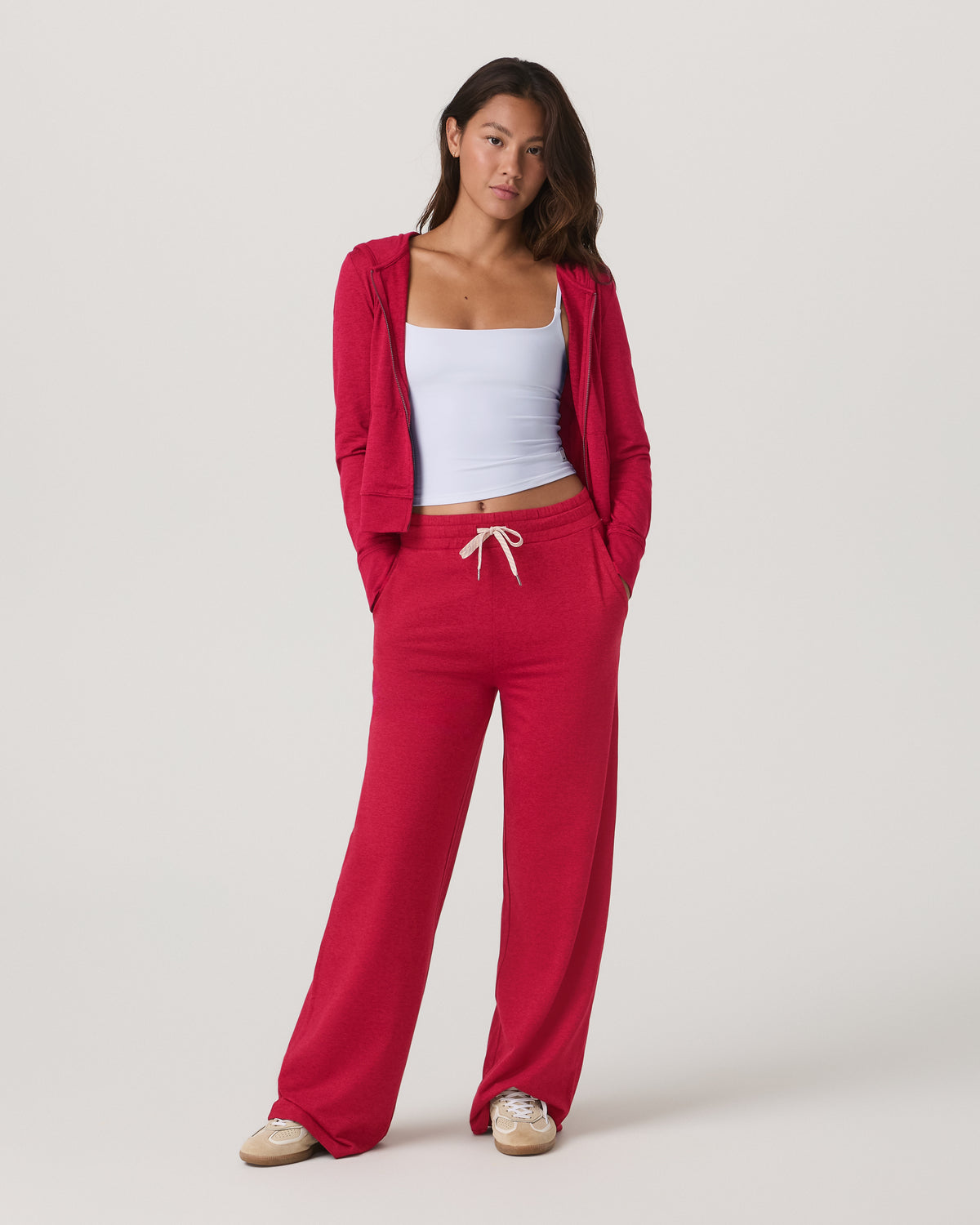 Halo Wideleg Women's Strawberry Heather Pants - Vuori