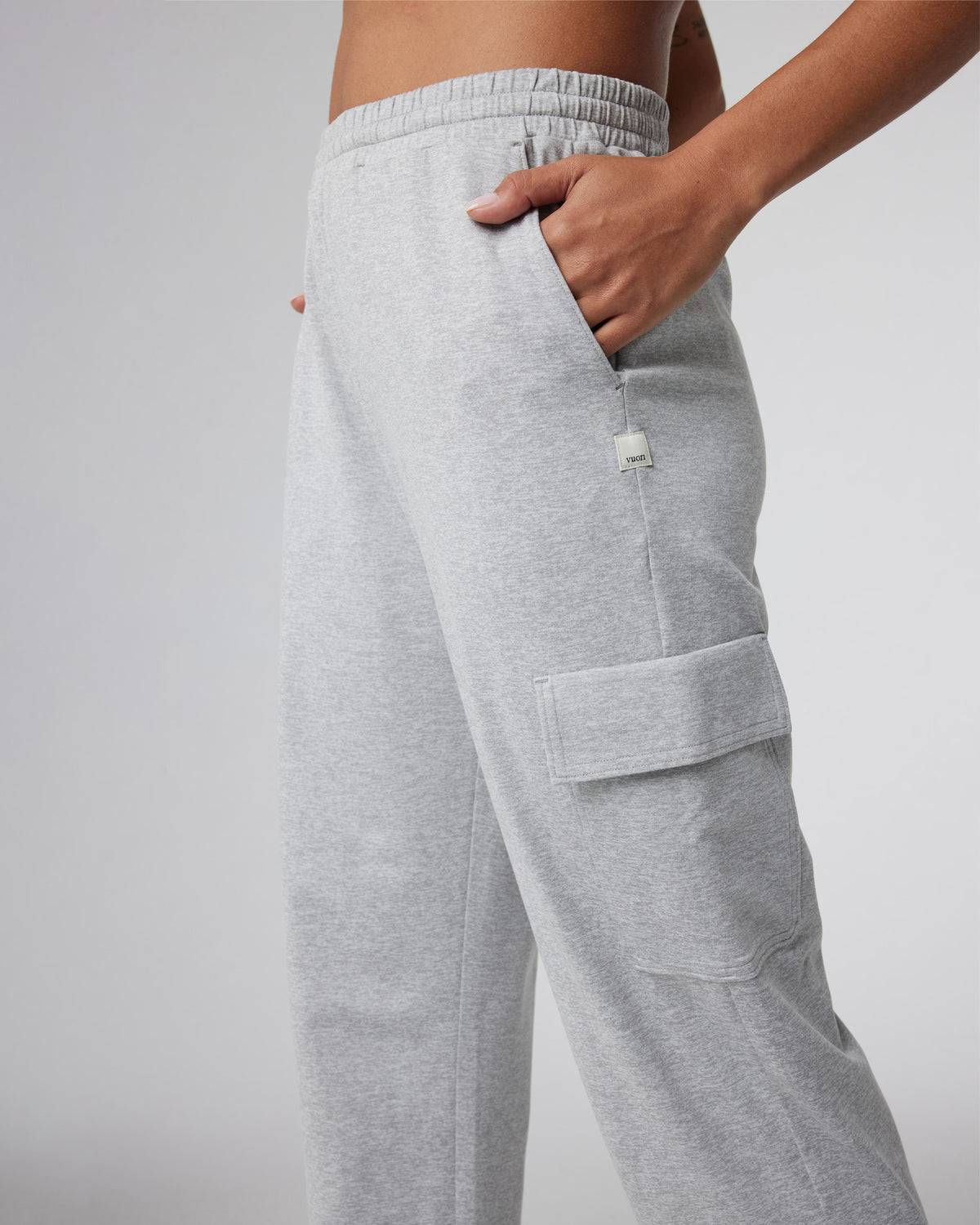 Boyfriend Cargo Sweatpant Pale Grey Heather - Vuori