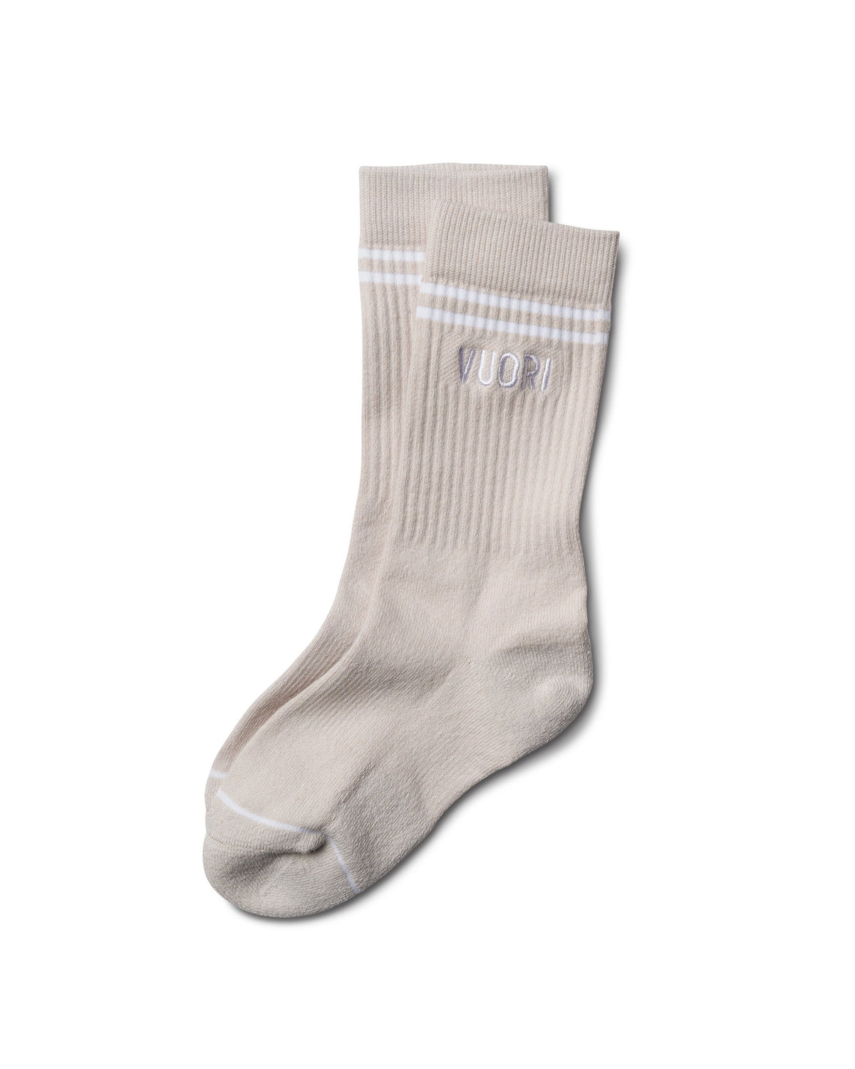 Vuori Crew Sock Salt Heather Performance Crew Socks - Vuori