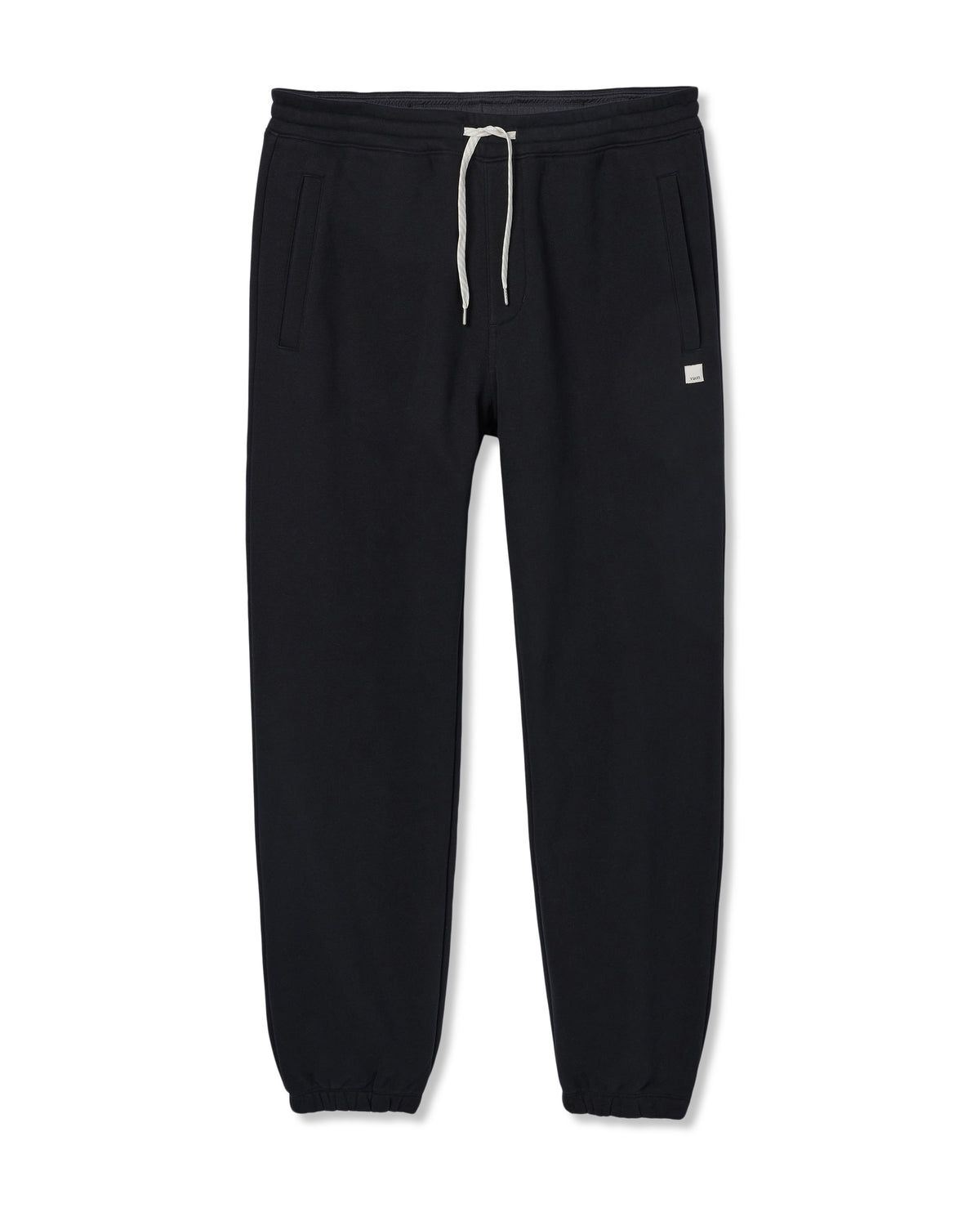 Seaside Sweatpant 28" Men's Relaxed Fit Black Sweatpant - Vuori