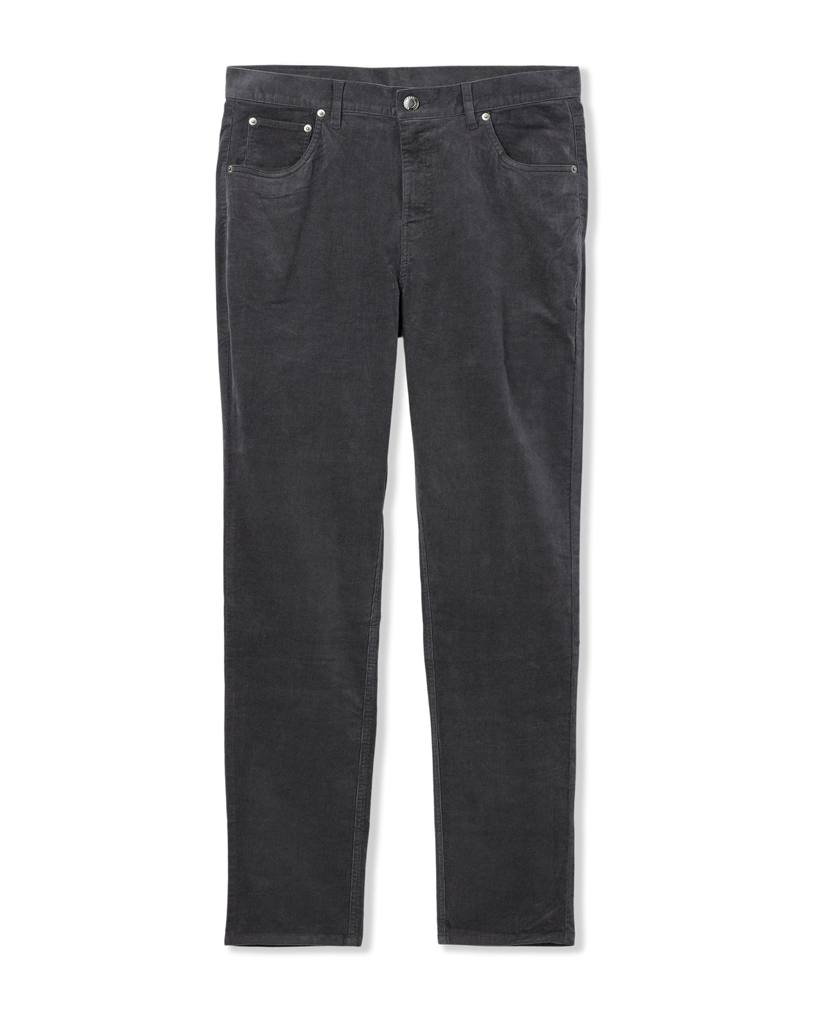 Optimist 5 Pocket Cord Pant Athletic Slim Fit Charcoal - Vuori