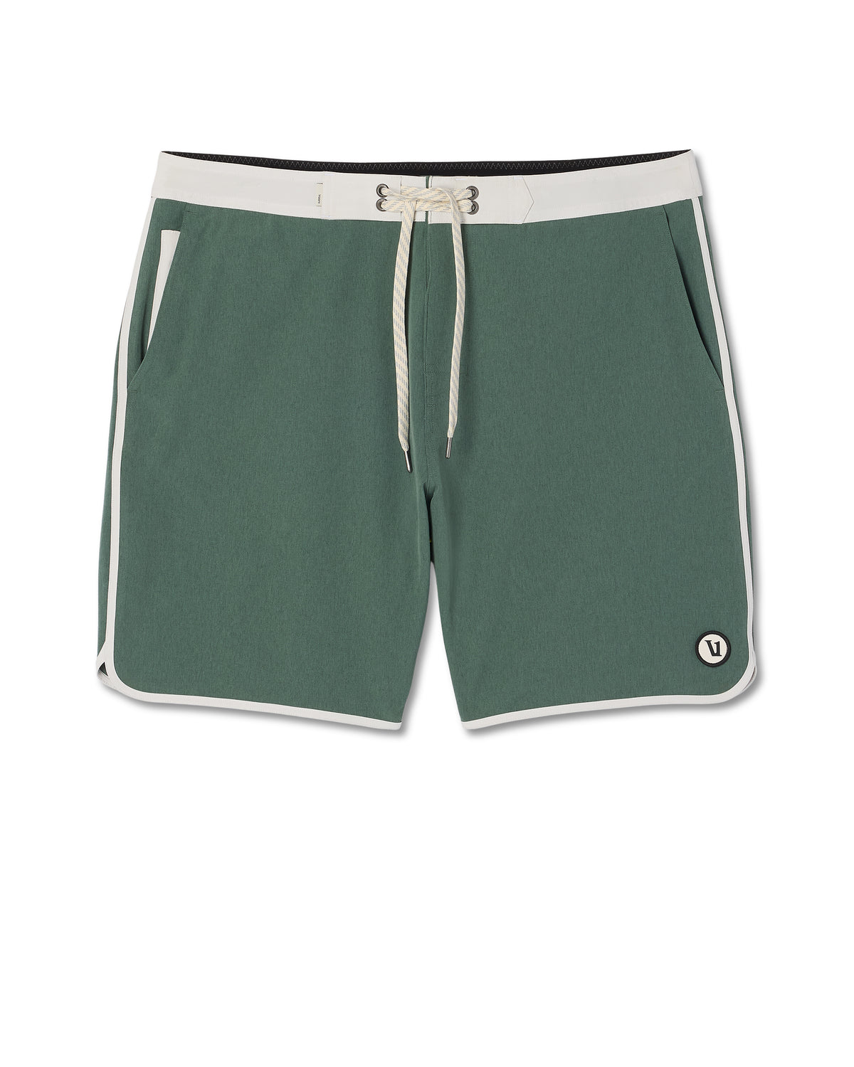 Men's Cruise Boardshort 7" Agate Green Linen Texture - Vuori