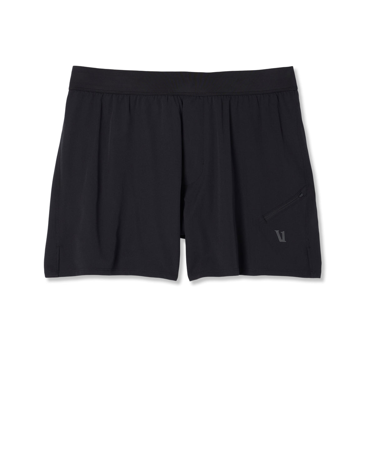 Qualify Short Lined 5" Men's Black Performance Shorts - Vuori