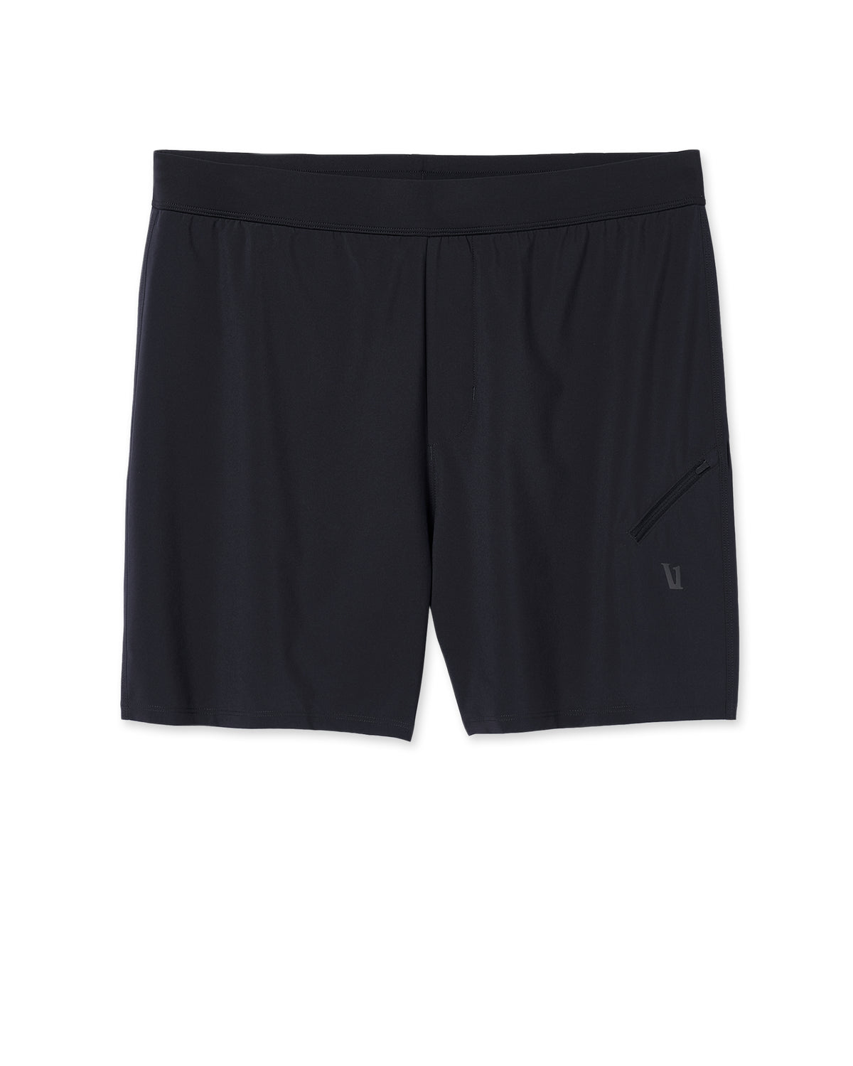 Qualify Run Short Lined 6" Men's Black Run Shorts - Vuori