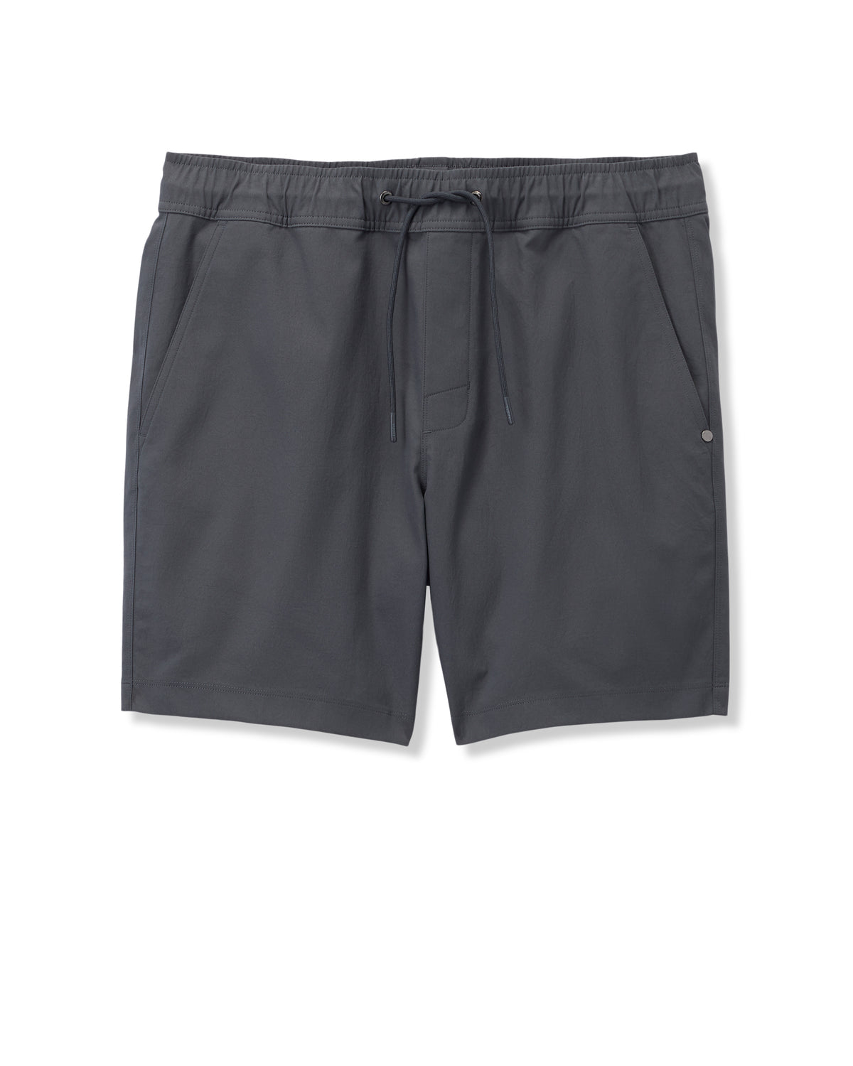 Cascade Crinkle Elastic Waist Short Classic Fit 8" Charcoal - Vuori