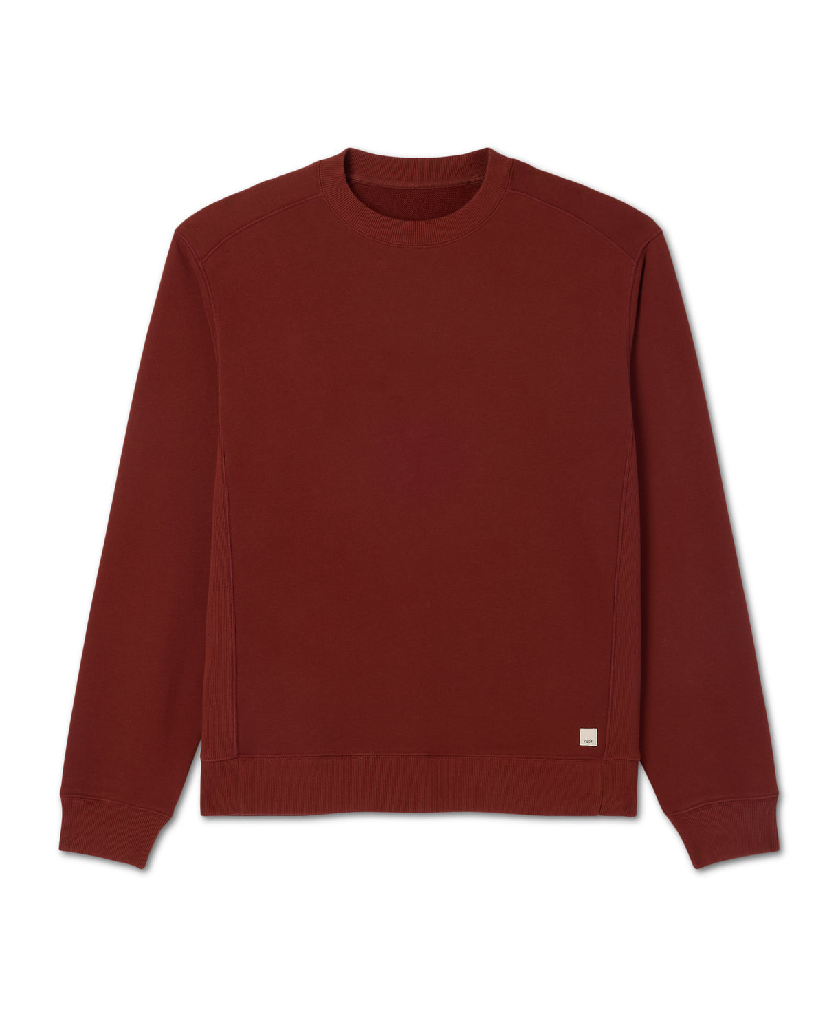 Cypress Vintage Crew Men's Firebrick Fleece Pullover - Vuori