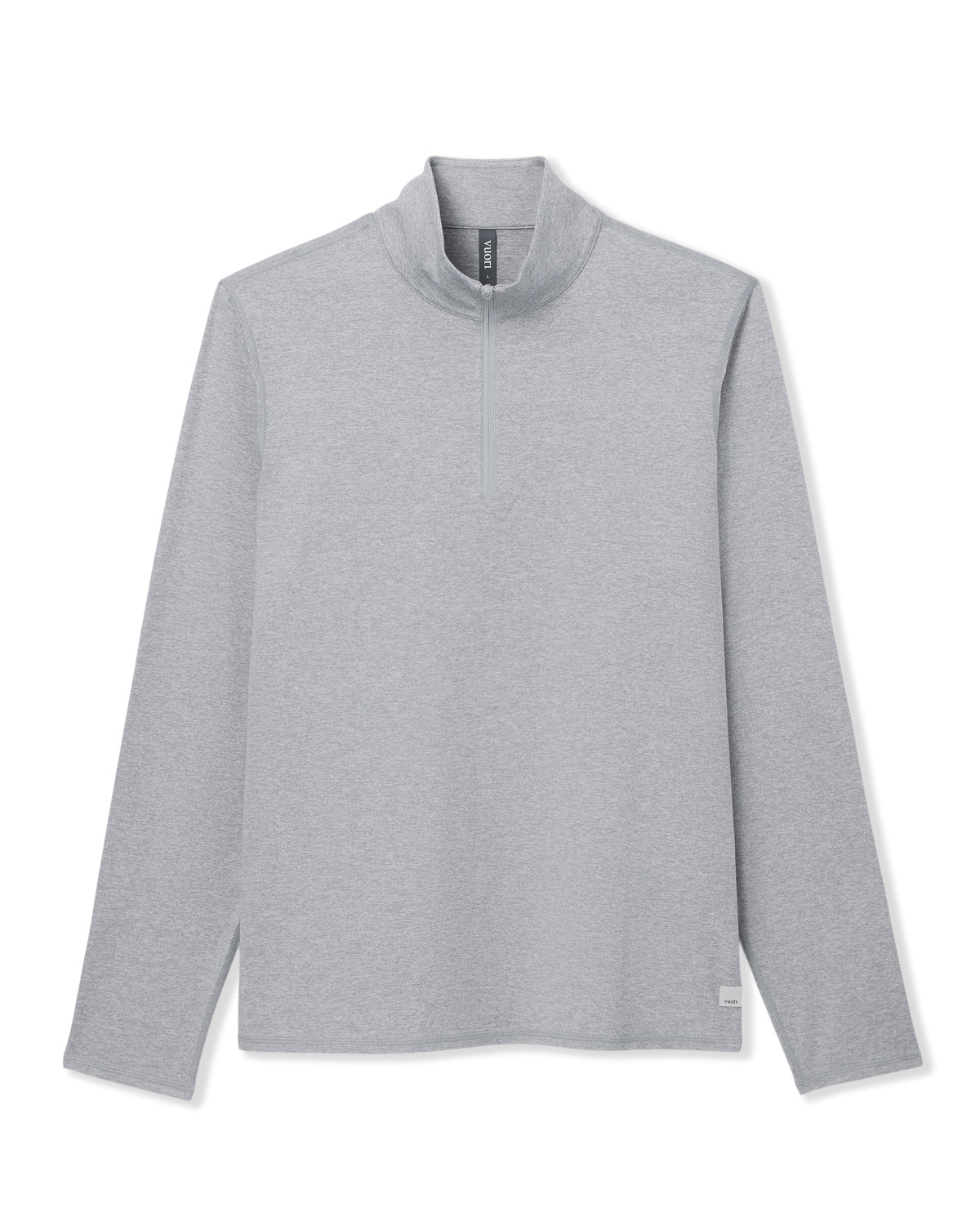 Ponto Half Zip Mock Neck Light Heather Grey - Vuori