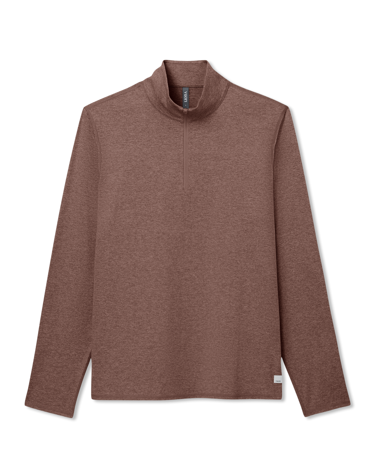 Ponto Half Zip Mock Neck Men's Sable Heather Layer - Vuori