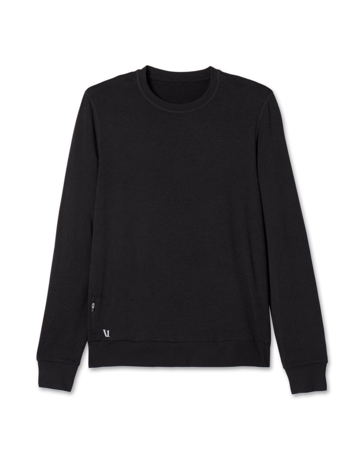 Ponto Performance Crew Men's Black Pullover - Vuori