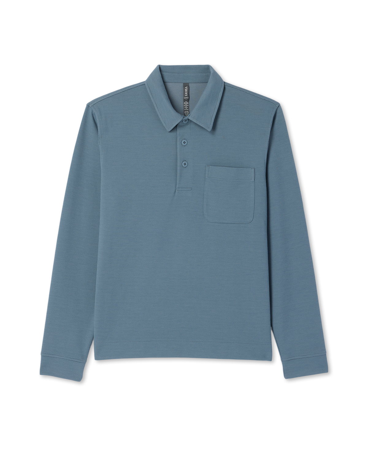 Long Sleeve Waffle Polo Men's Abyss Polo Shirt - Vuori