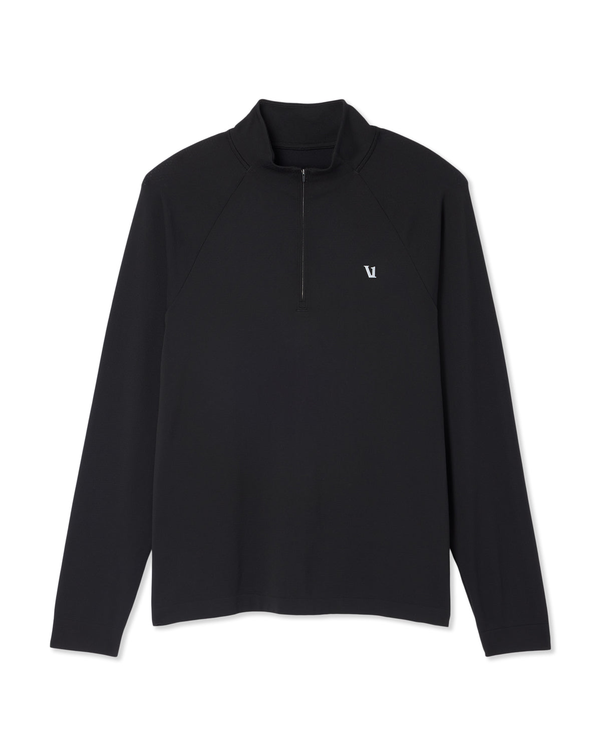 Clearview Seamless Quarter Zip Men's Black Long Sleeve - Vuori