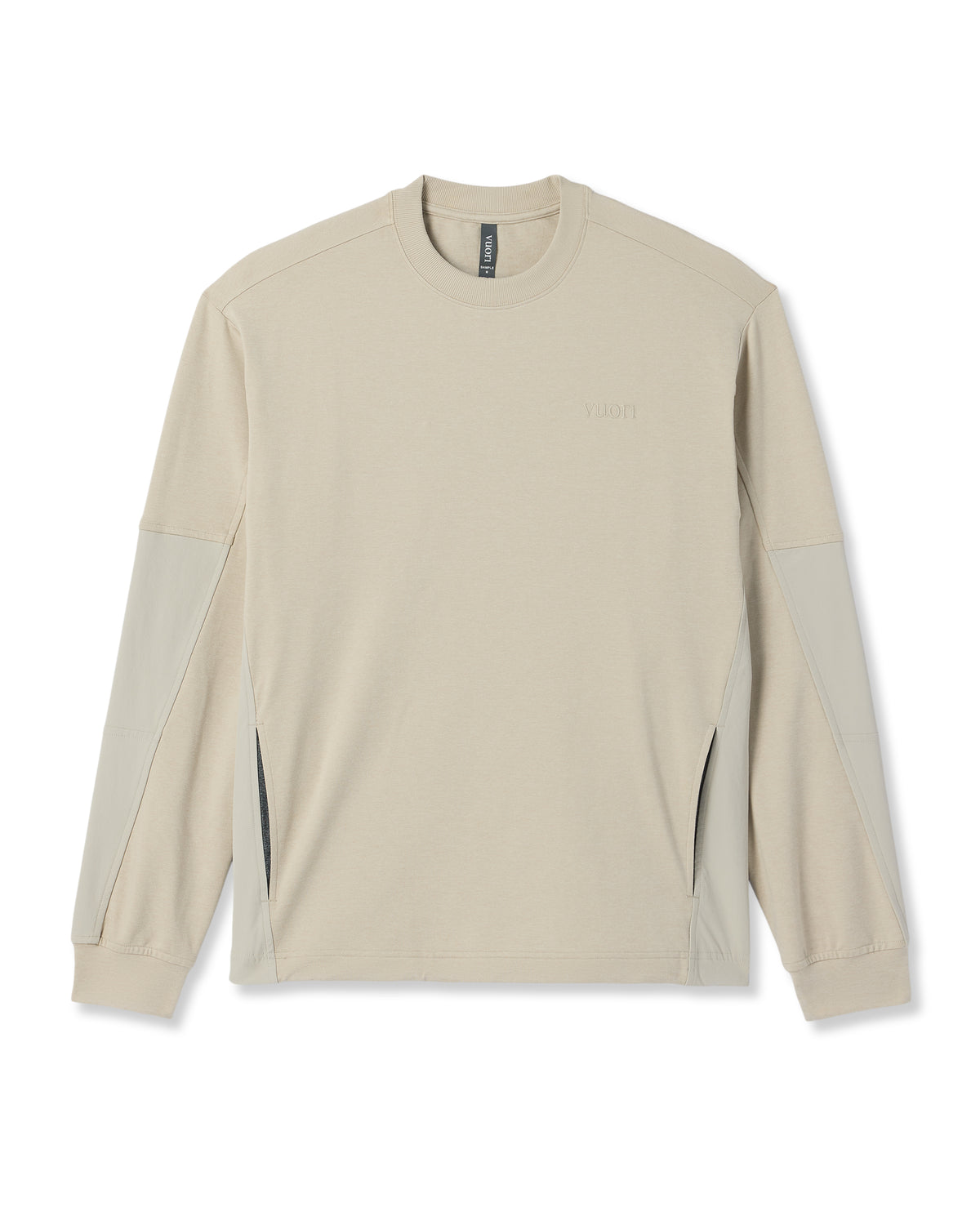 Men's Coronado Mixed Media Crew Limestone Heather - Vuori