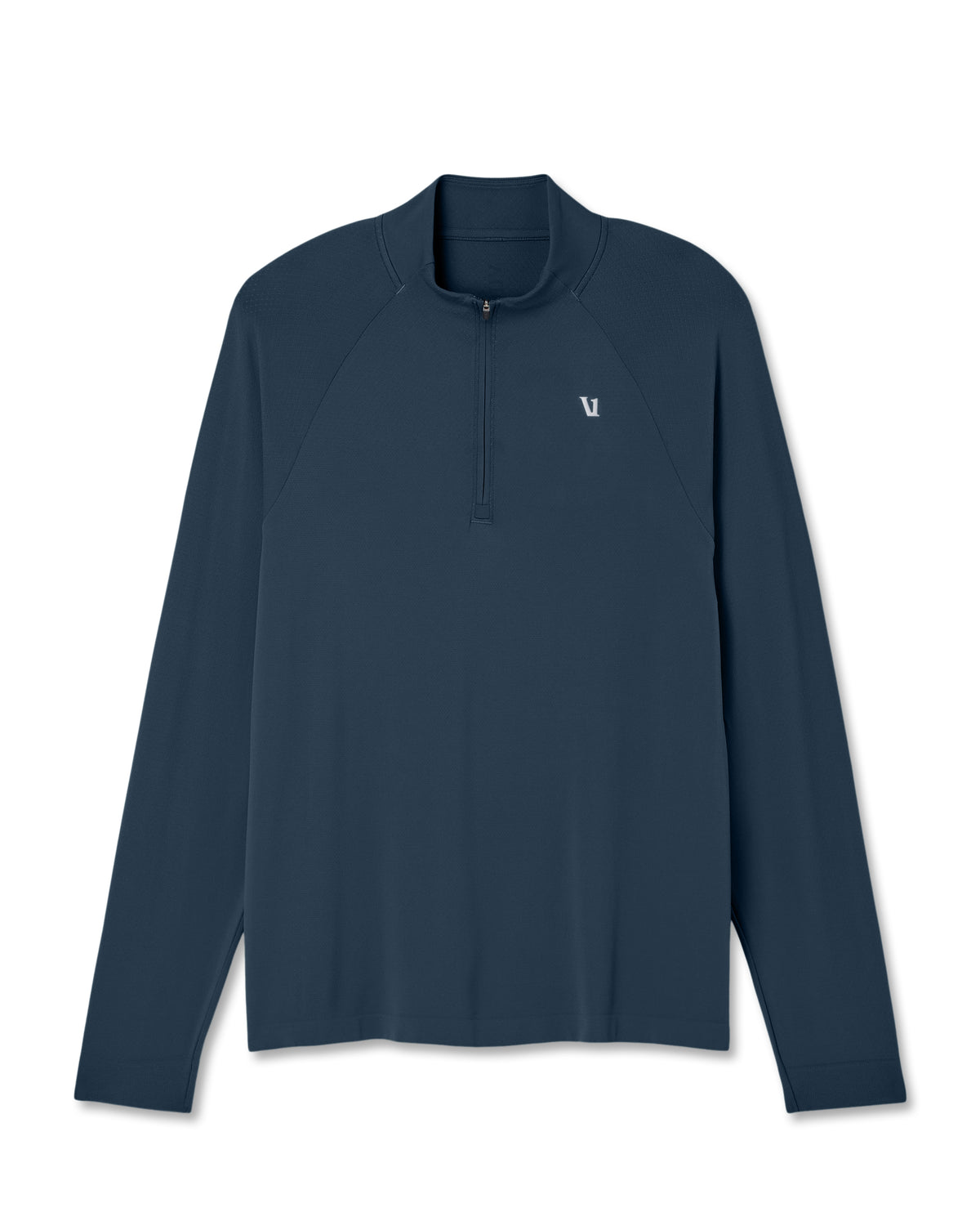 Clearview Seamless Quarter Zip Ocean Blue Long Sleeve - Vuori