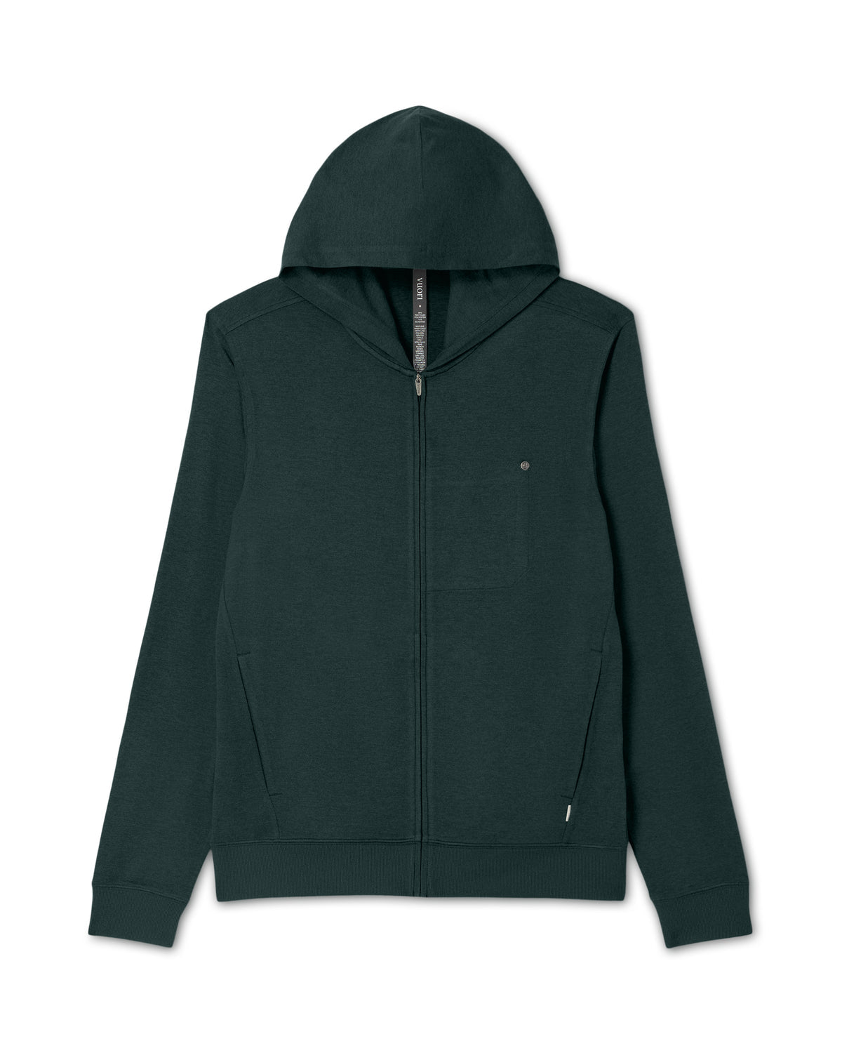 Ponto Full Zip Hoodie Men's Spruce Heather Hoodie - Vuori