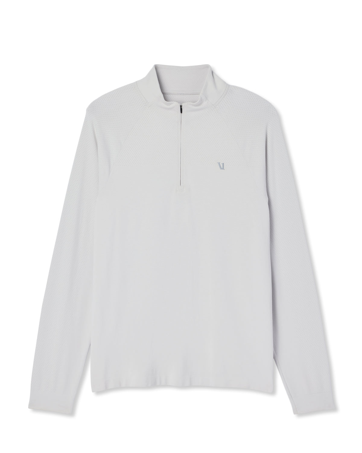 Clearview Seamless Quarter Zip Frost Grey Long Sleeve - Vuori