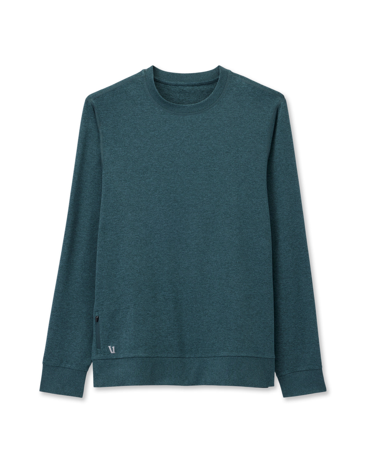 Ponto Performance Crew Deep Sea Heather Pullover - Vuori