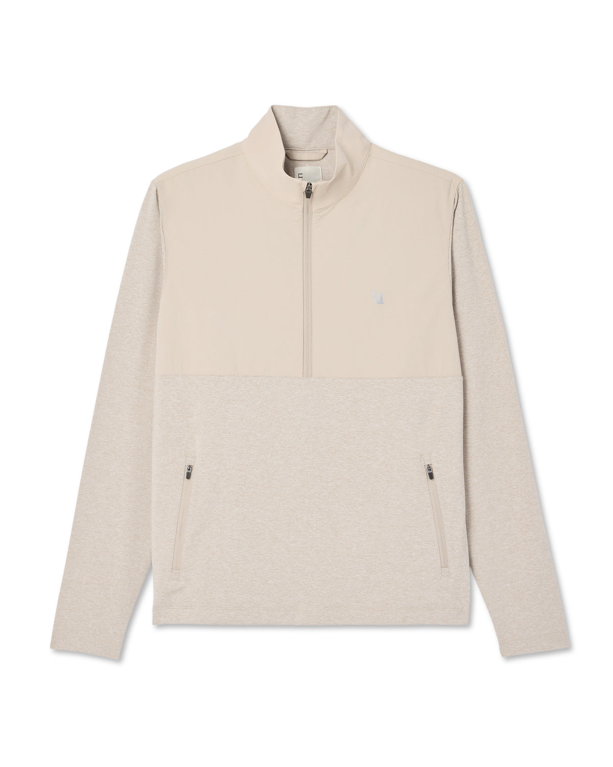 Sunday Element 1/2 Zip Men's Toast Heather Pullover - Vuori