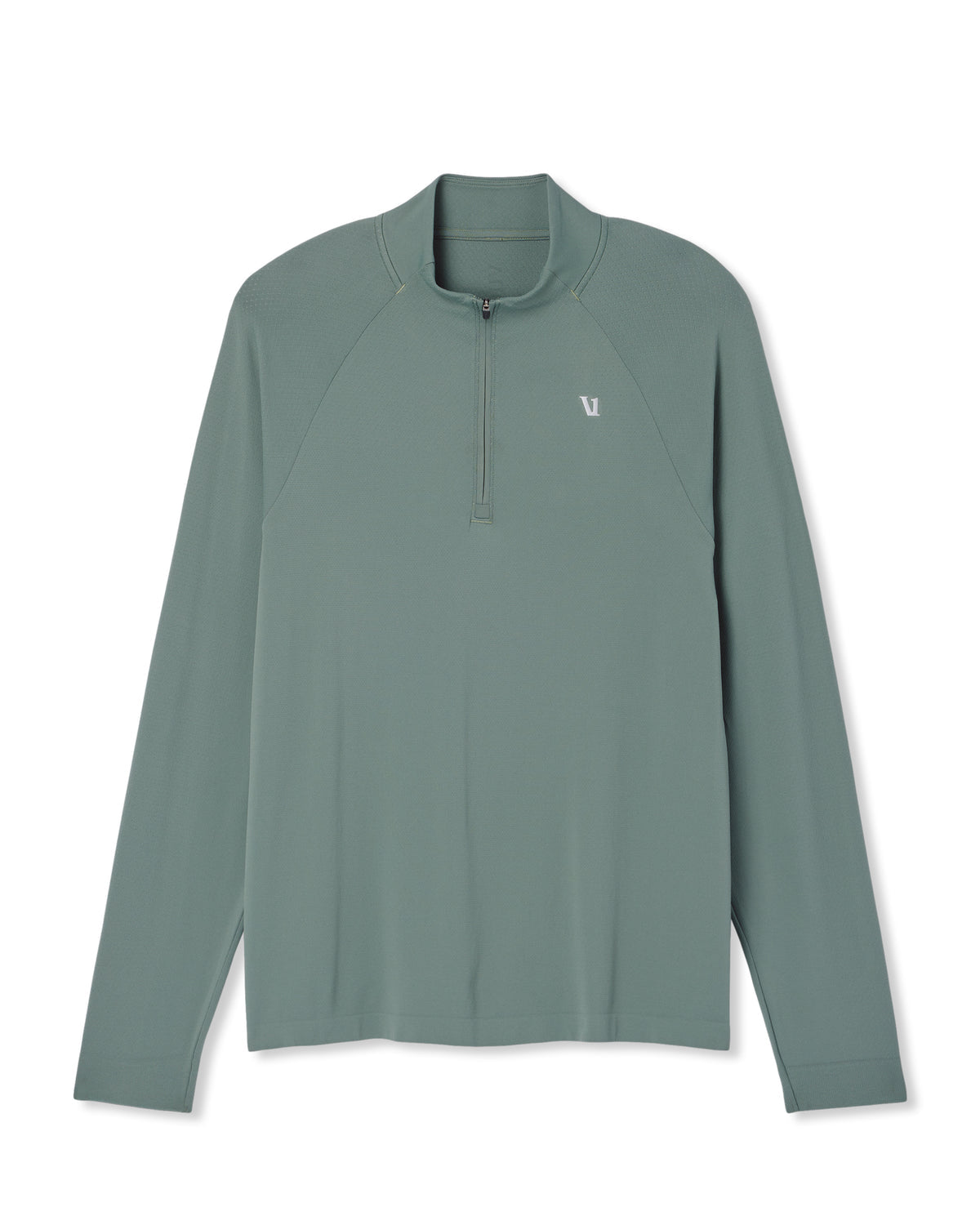 Clearview Seamless Quarter Zip Men's Marsh Long Sleeve - Vuori