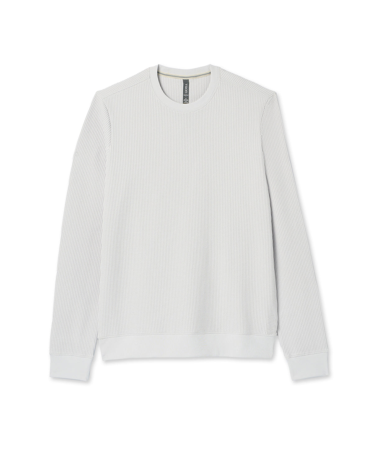Jamestown Crew Men's Frost Grey Waffle Crewneck - Vuori
