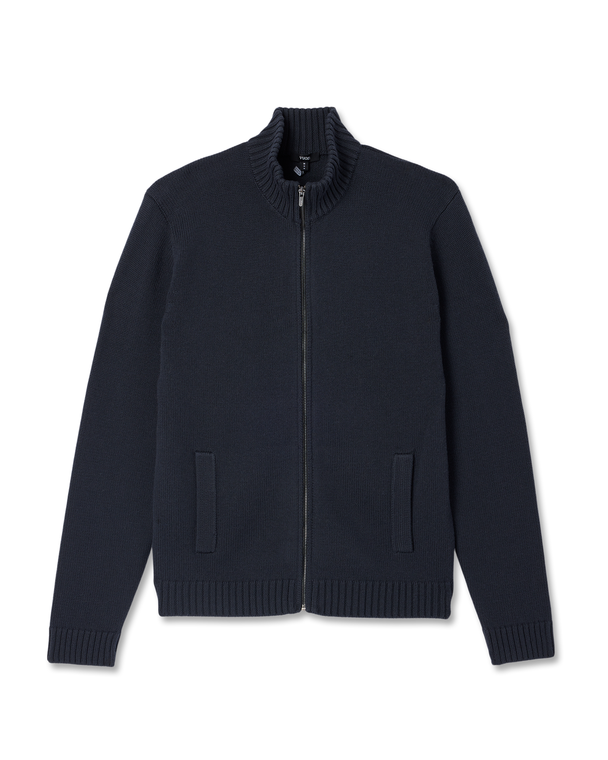 Denver Full Zip Sweater Men's Navy Zip Sweater - Vuori