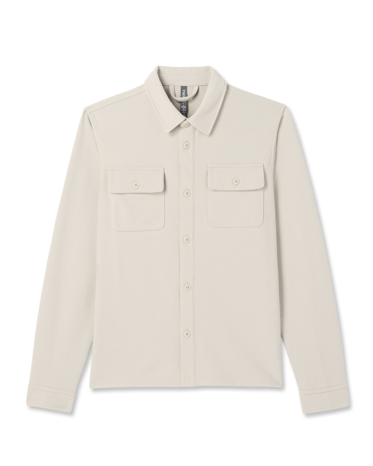 Waffle Shirt Jacket Men's Mushroom Waffle Knit Top - Vuori