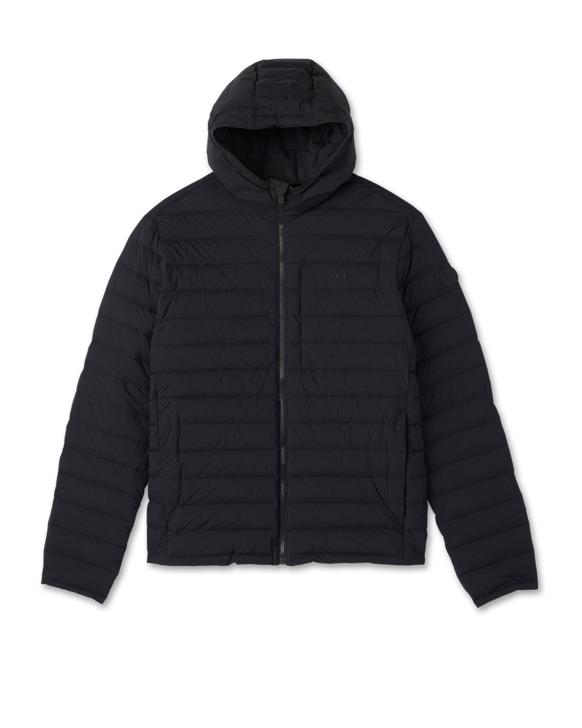 Steadfast Full Zip Hooded Jacket Black - Vuori