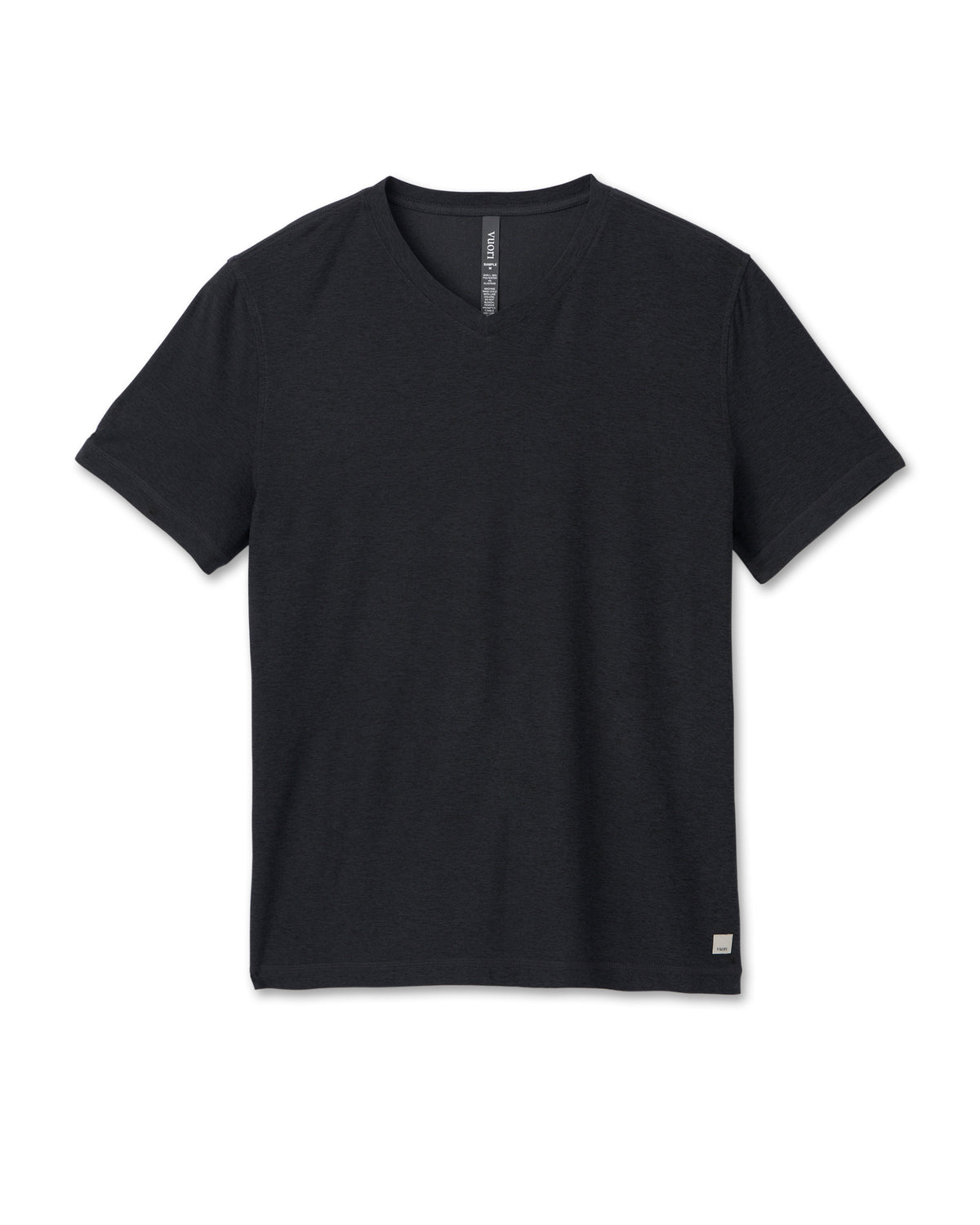 Strato Tech V-Neck Charcoal V-Neck Workout Shirt - Vuori