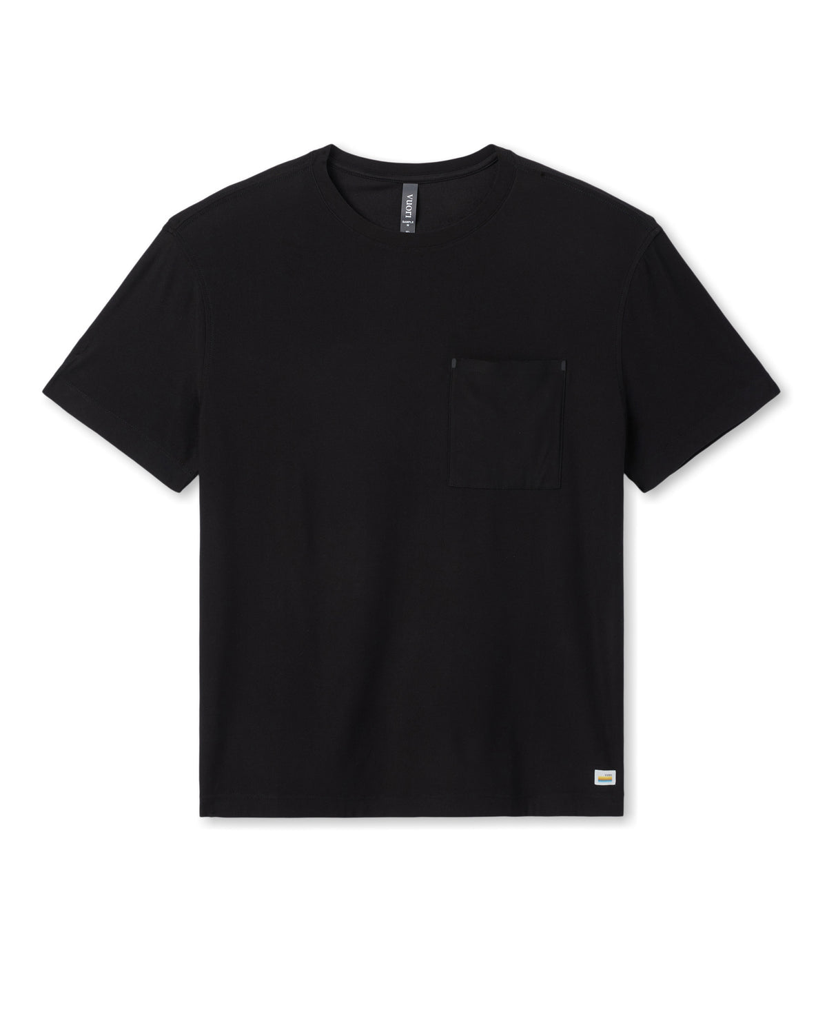 Short Sleeve Strato Pocket Tee - Relaxed Fit Black - Vuori