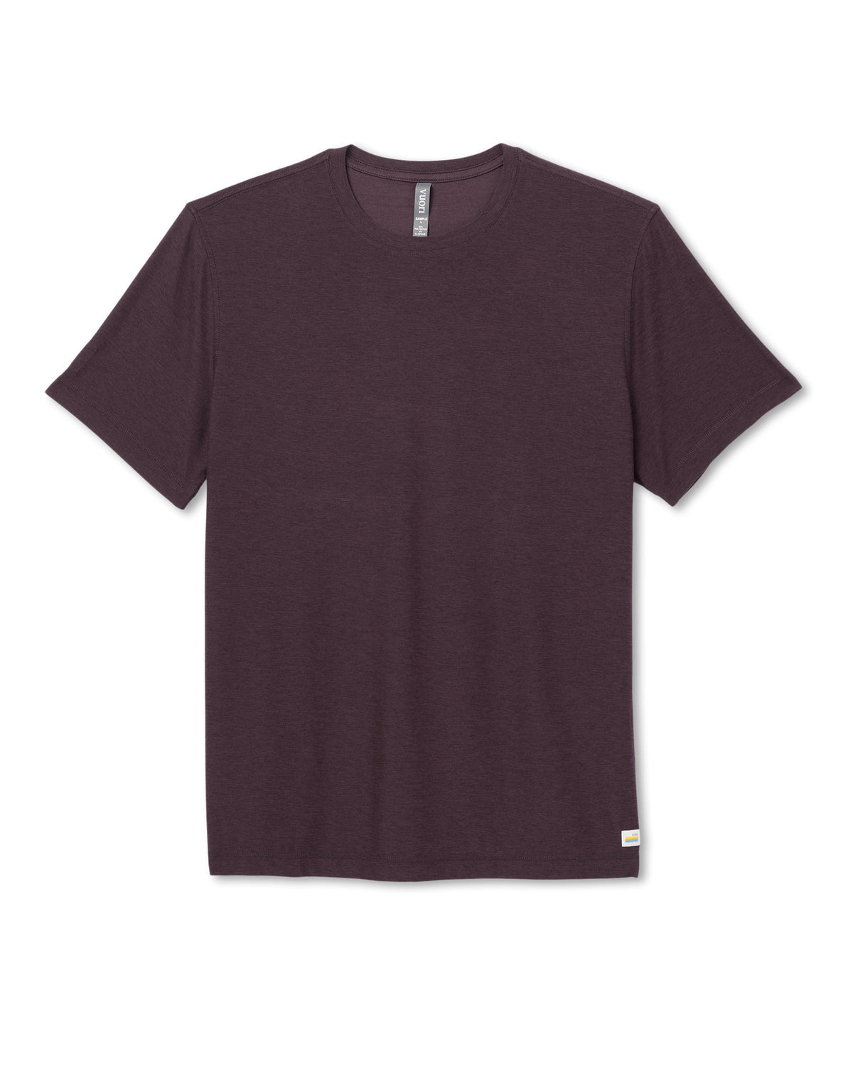 Strato Tech Tee Men's Raisin Heather Performance Shirt - Vuori
