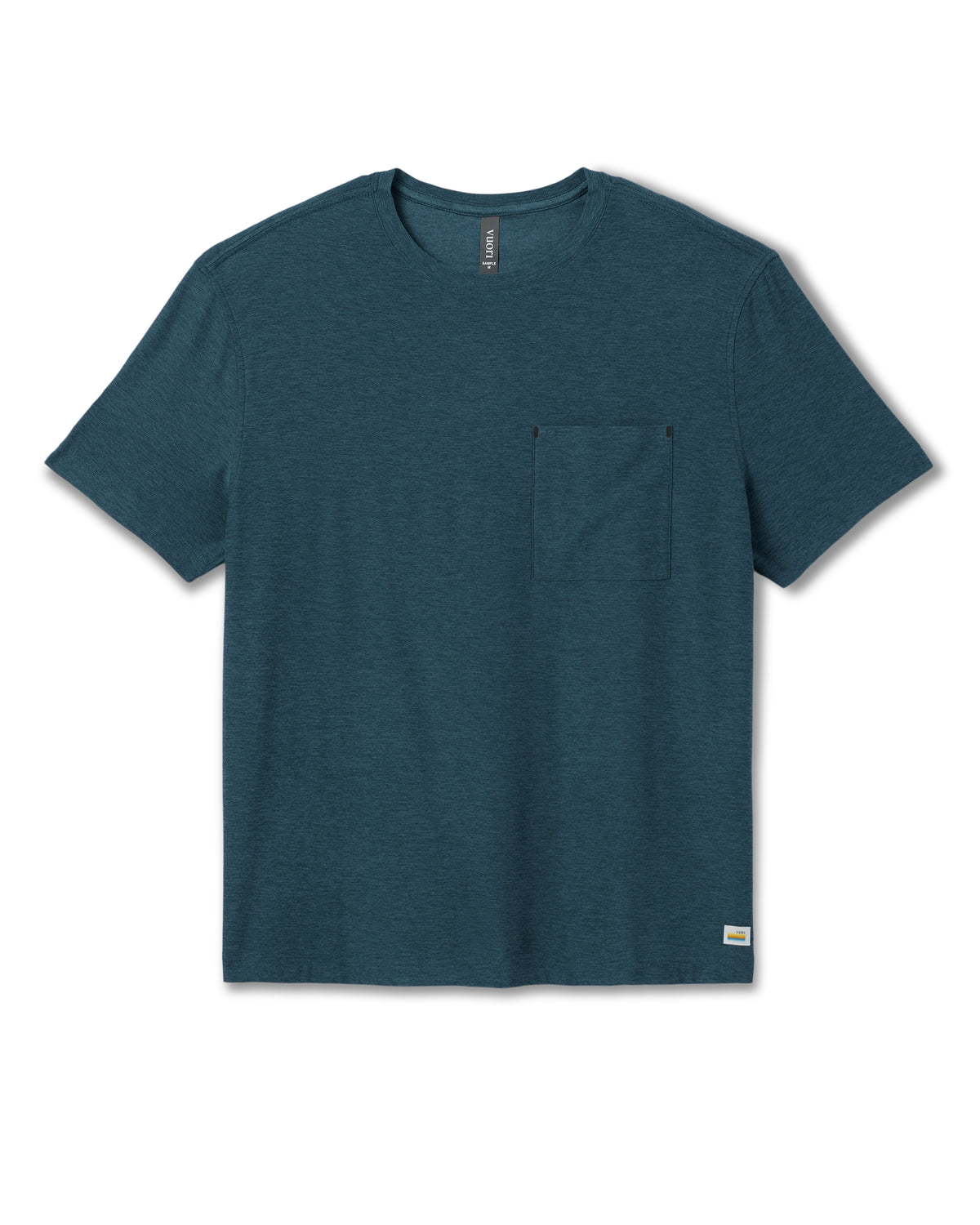 Short Sleeve Strato Pocket Tee - Relaxed Fit Light Deep Sea Heather - Vuori