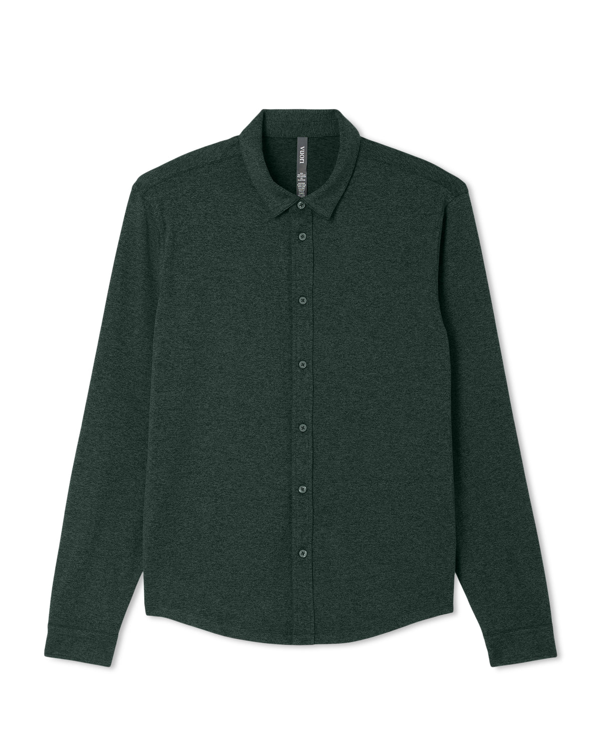 Men's Long Sleeve Ponto Button Down Evergreen Heather - Vuori