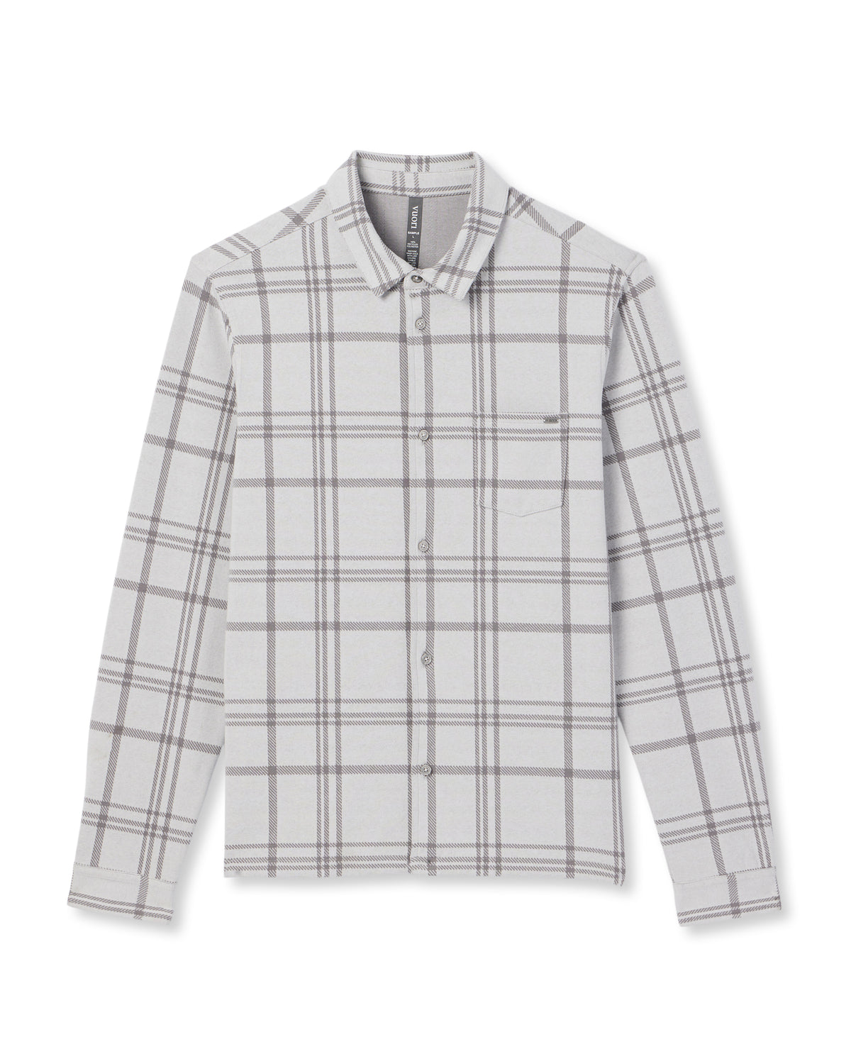 Seaview Plaid Buttondown Shirt Frost Grey - Vuori