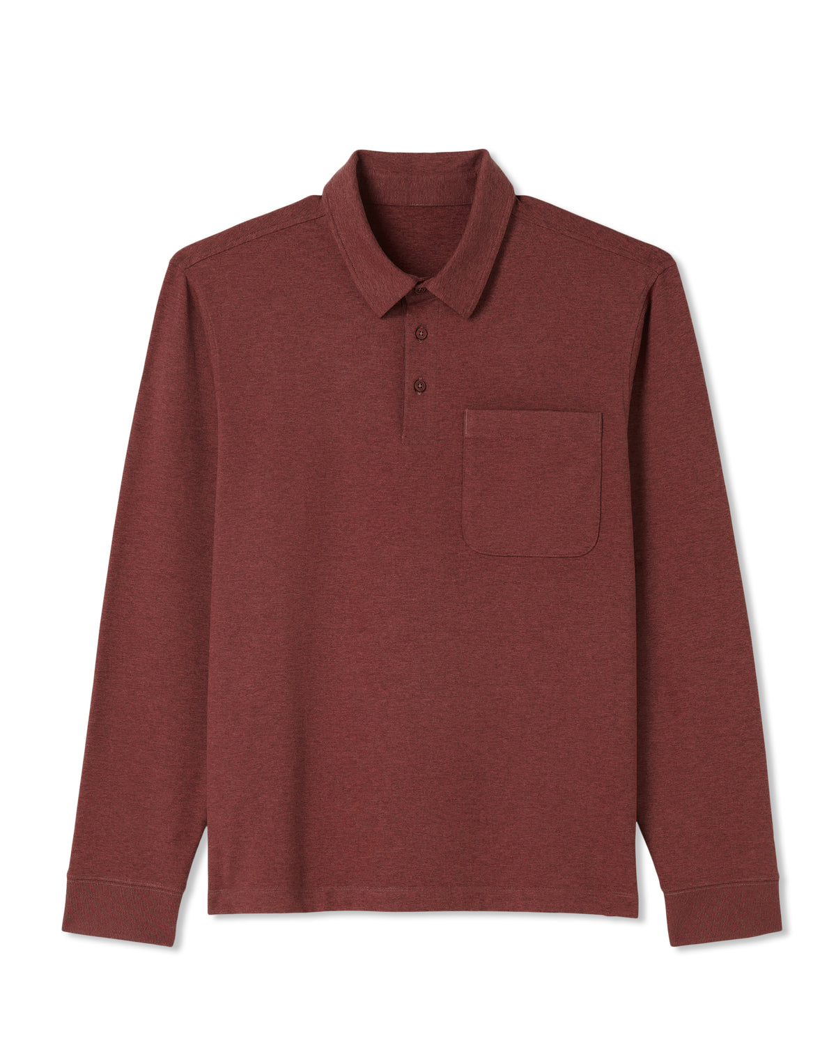 Men's Long Sleeve Coronado Rugby Spiced Apple Heather - Vuori