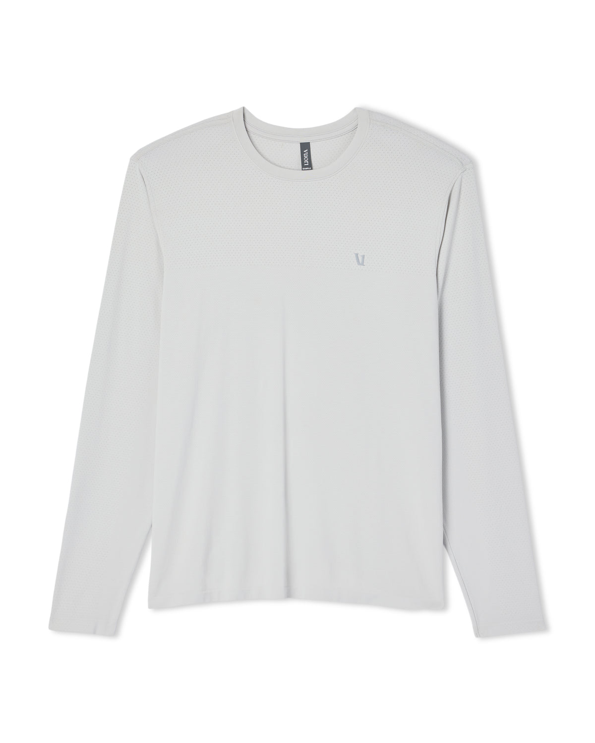Men's Long Sleeve Clearview Seamless Tee Frost Grey Shirt - Vuori