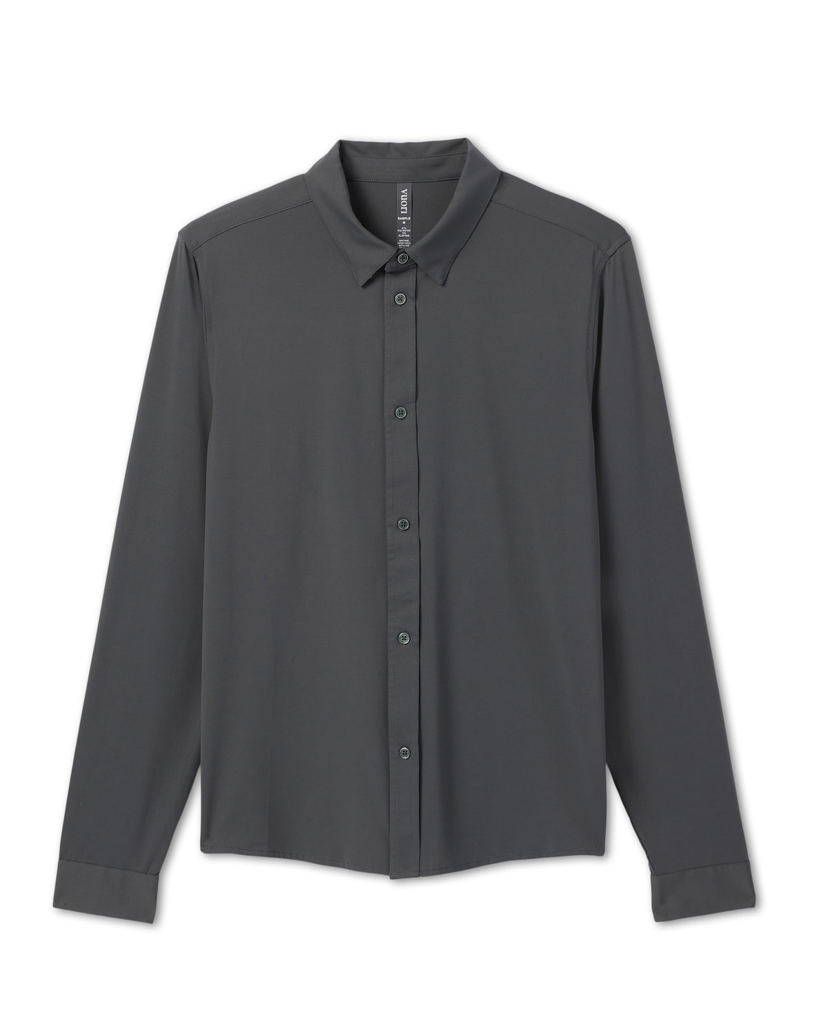 Long Sleeve TravelLite Button Down Dark Pewter - Vuori