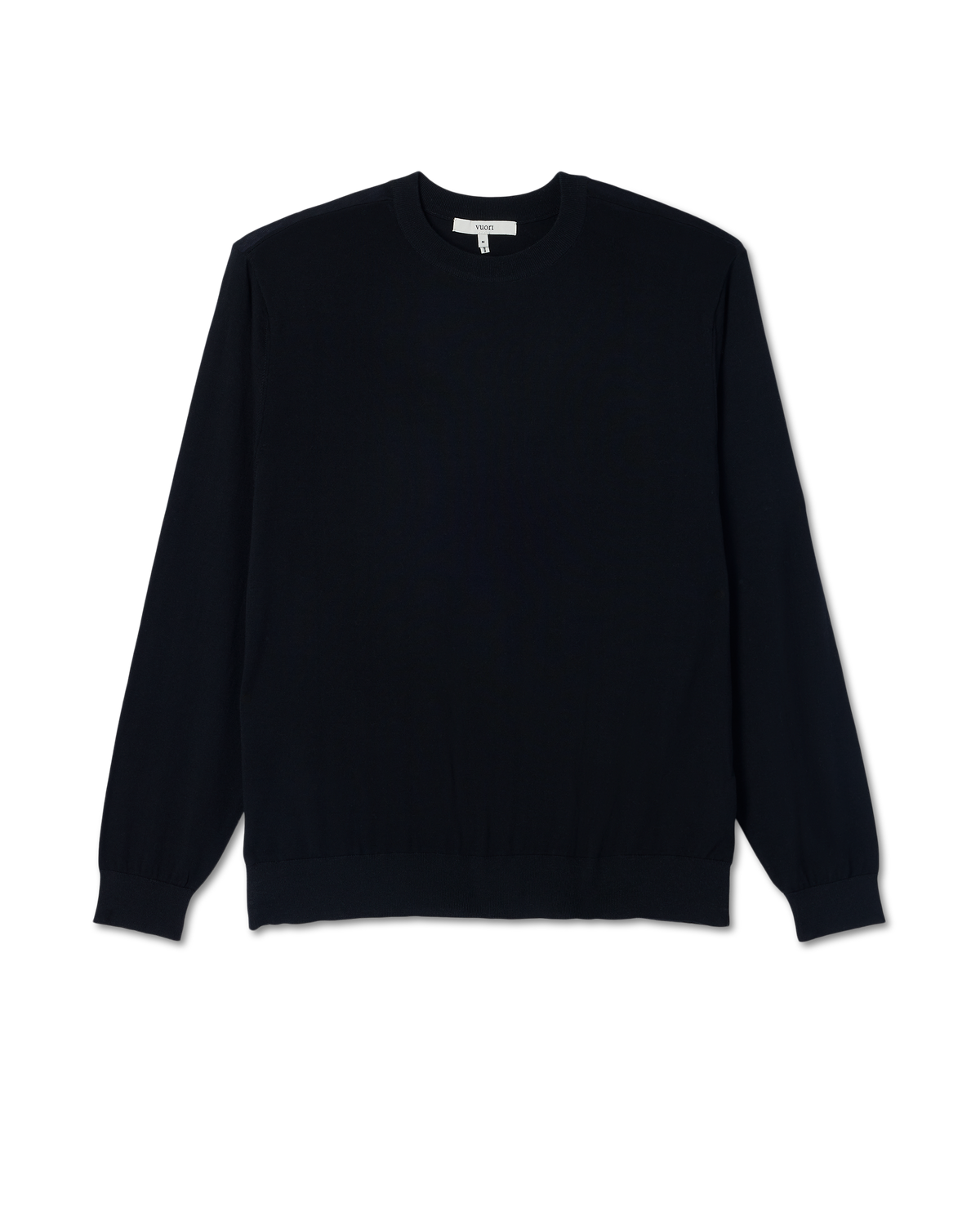 Merino Fine Gauge Wool Sweater Men's Black Sweater - Vuori