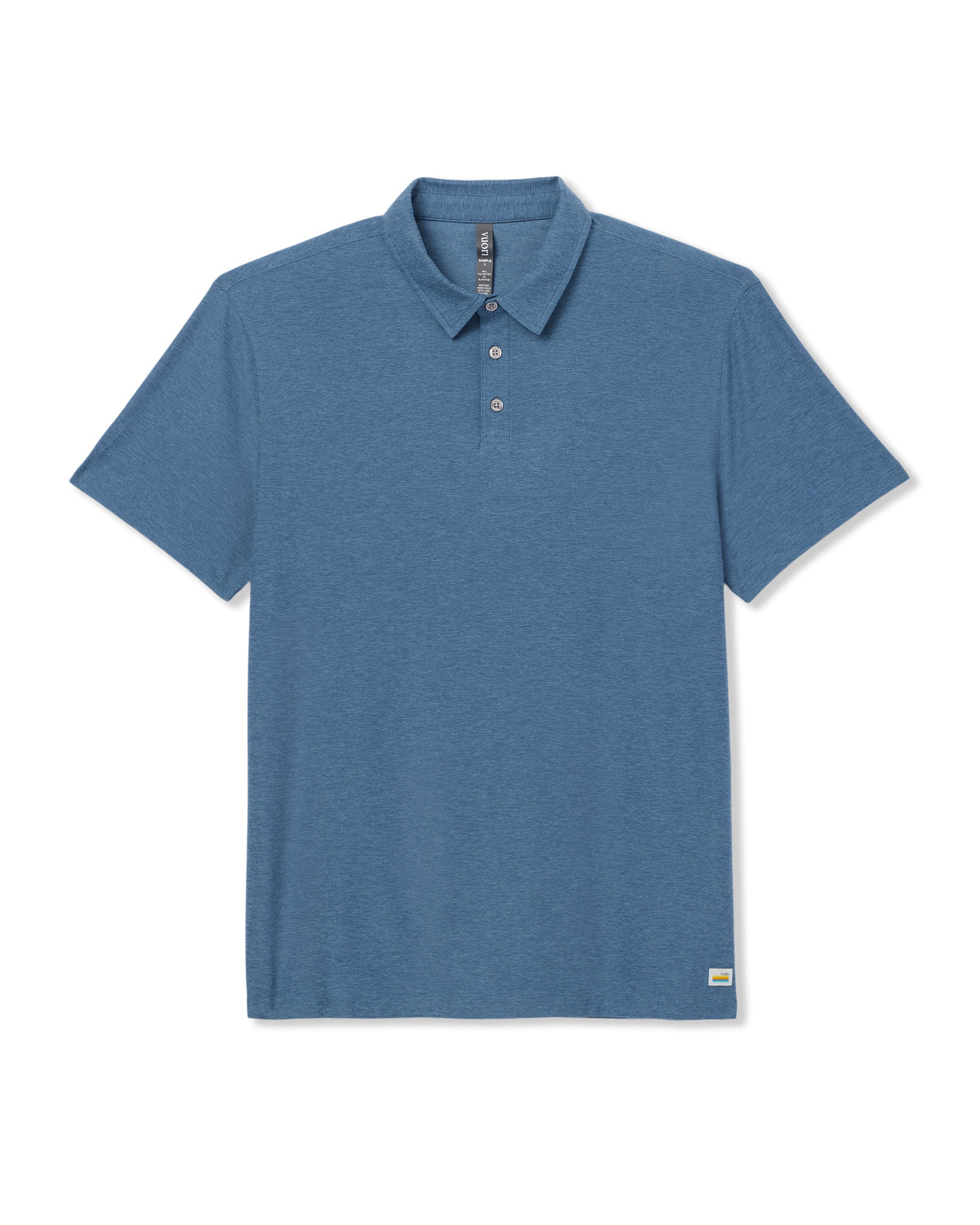 Strato Tech Polo Men's Pool Blue Heather Polo - Vuori