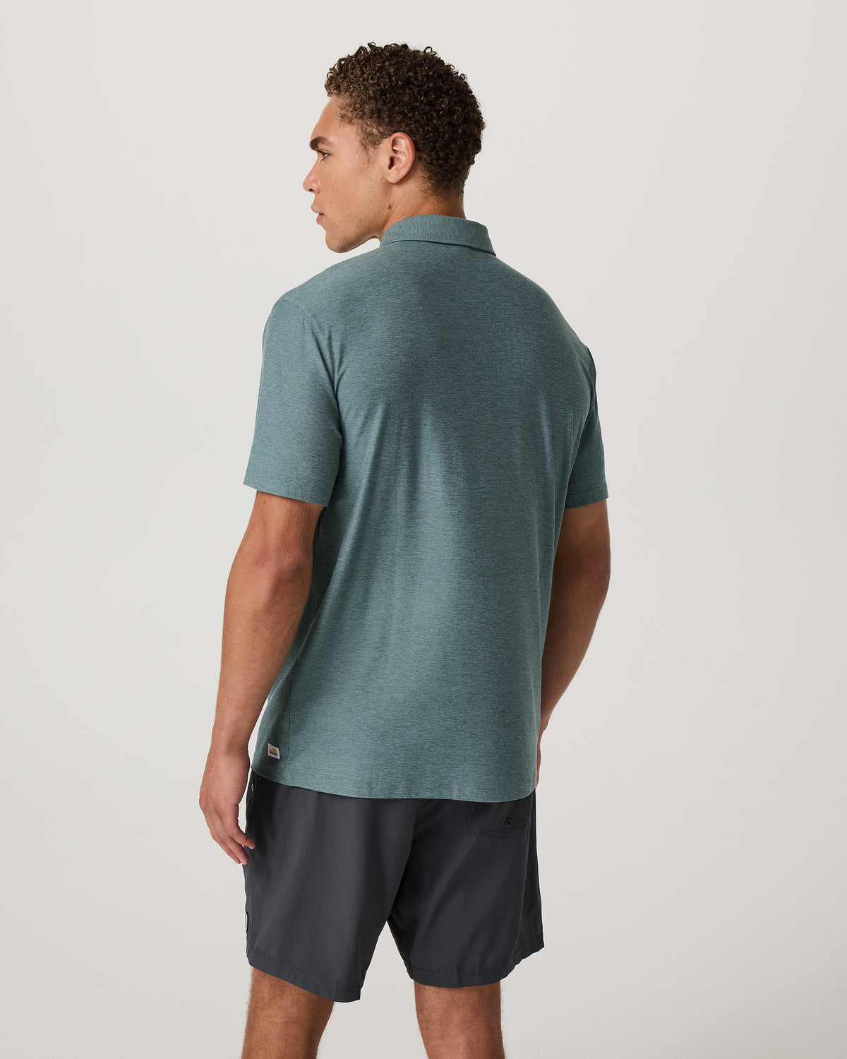 Strato Tech Polo Men's Bluegrass Heather Polo Shirt - Vuori