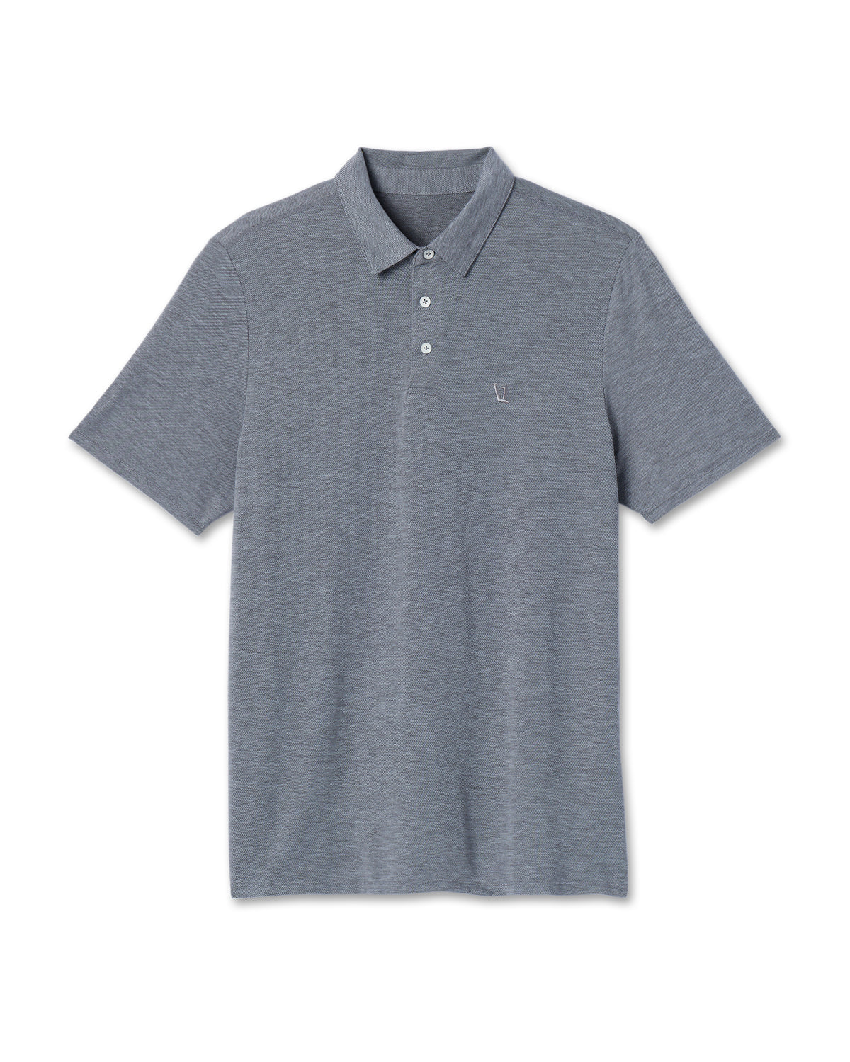 Knit Twill Polo Men's Heather Grey Golf Polo - Vuori
