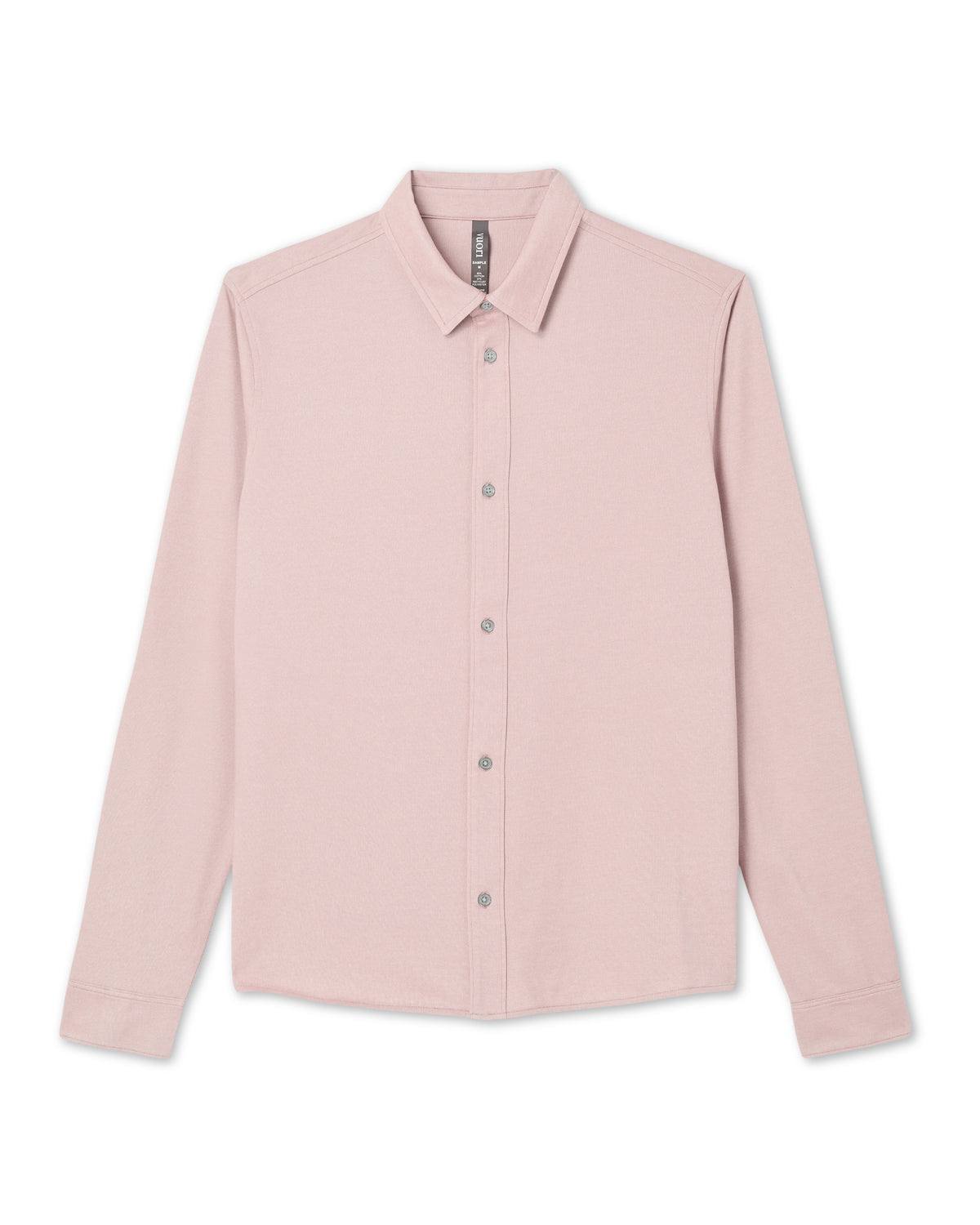 Long Sleeve Knit Oxford Button Down - Classic Fit Mauve - Vuori