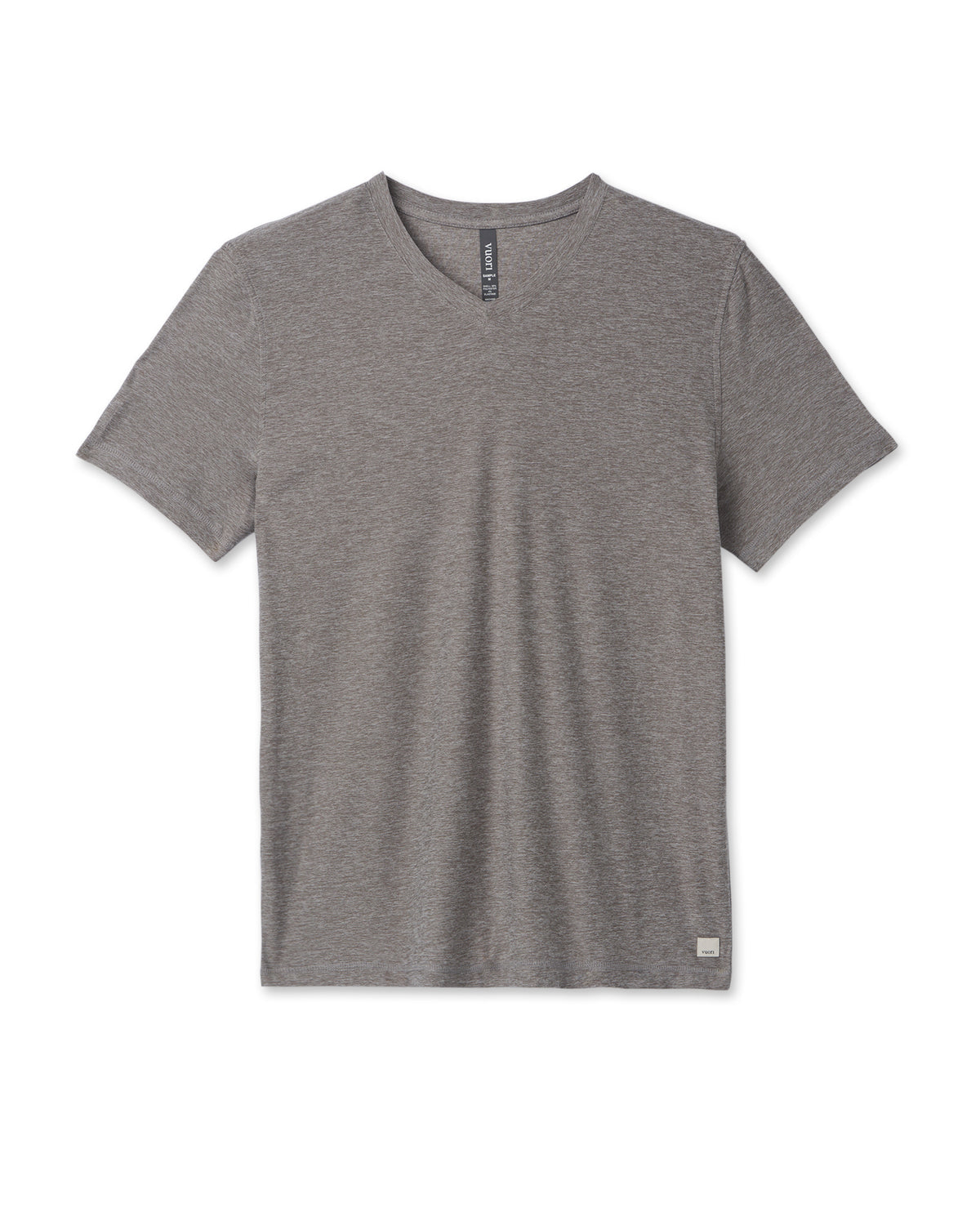 Strato Tech V-Neck Men's Heather Grey Shirt - Vuori