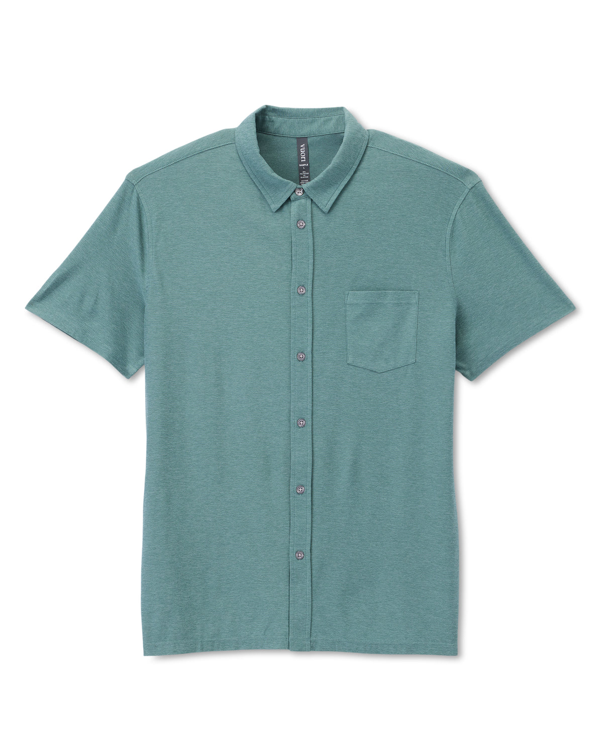 Short Sleeve Strato Button Down Bluegrass Heather - Vuori