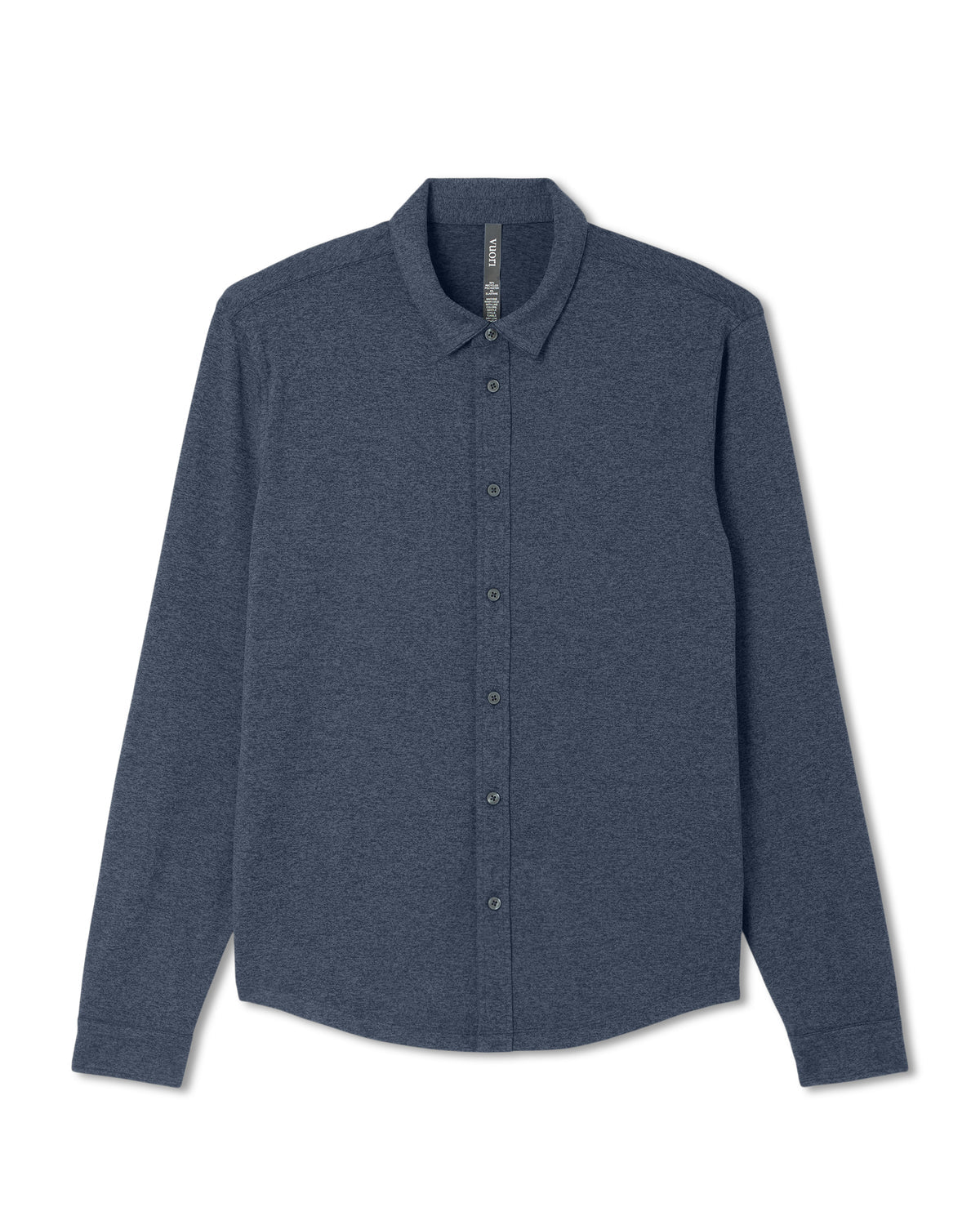 Men's Long Sleeve Ponto Button Down Azure Heather - Vuori