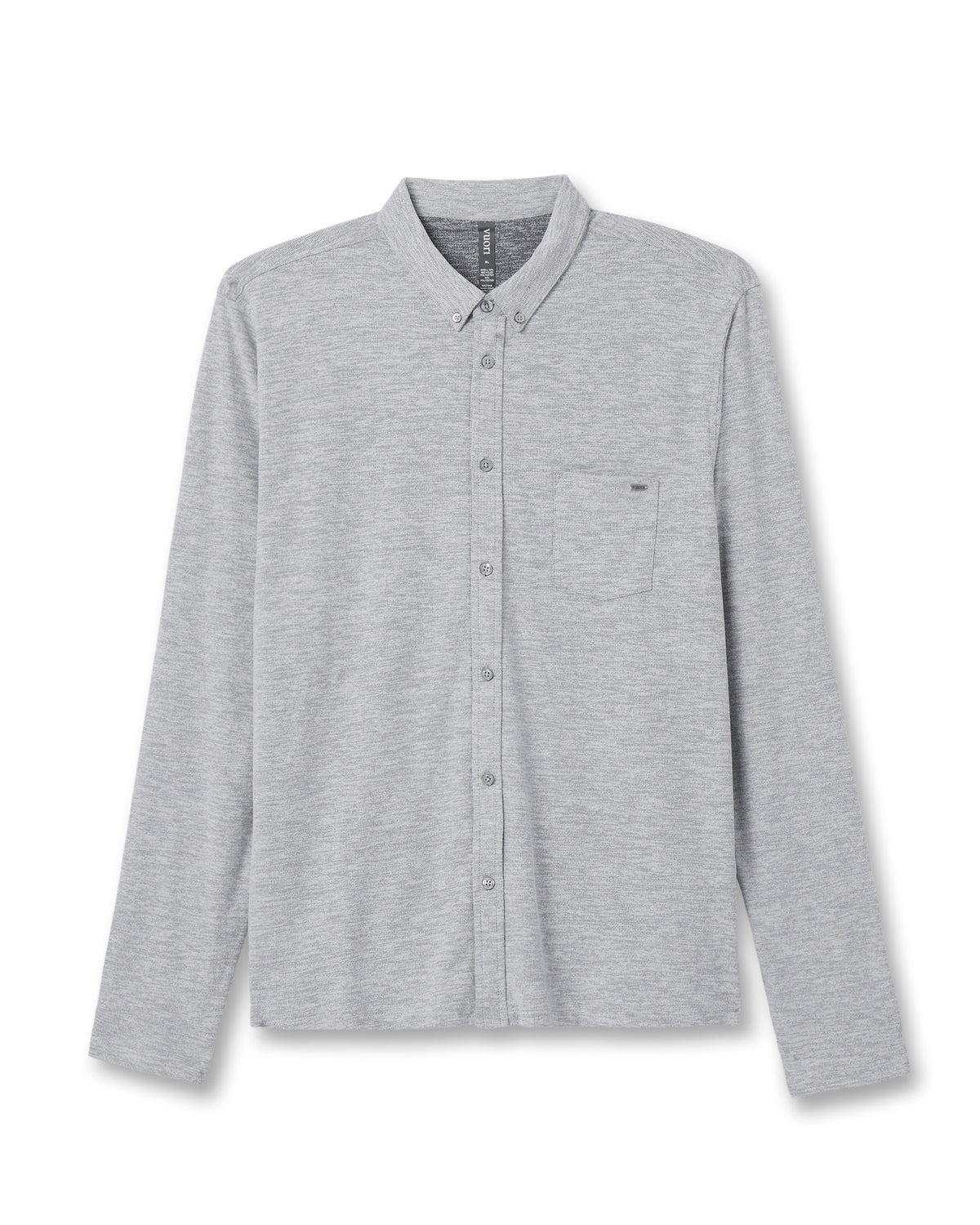 Long Sleeve Ace Button-Down Grey Button Down Shirt - Vuori